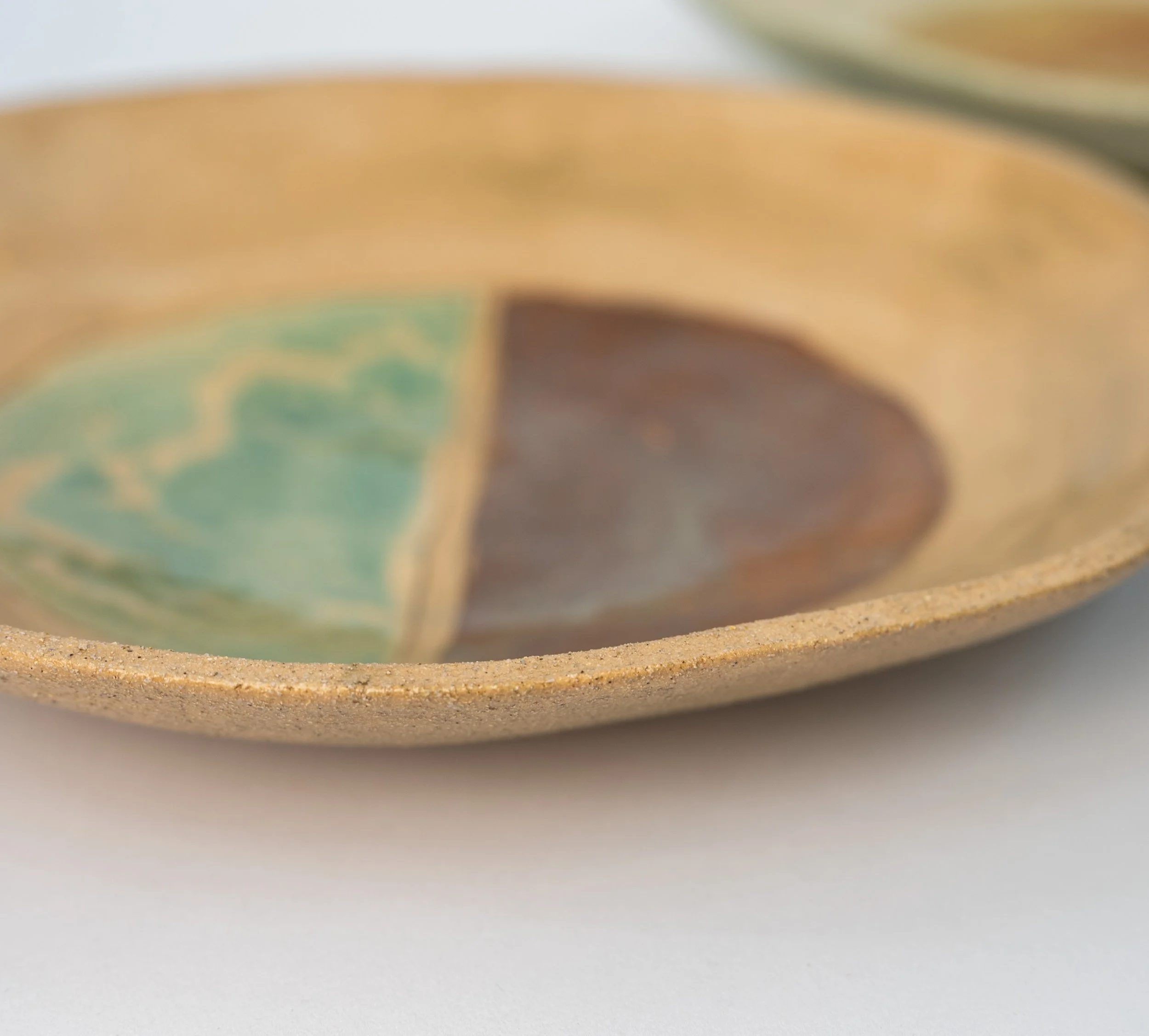 Geometria Bowls, 33/40 over 25 in front, glazed stoneware bowls by Jim Schatz
