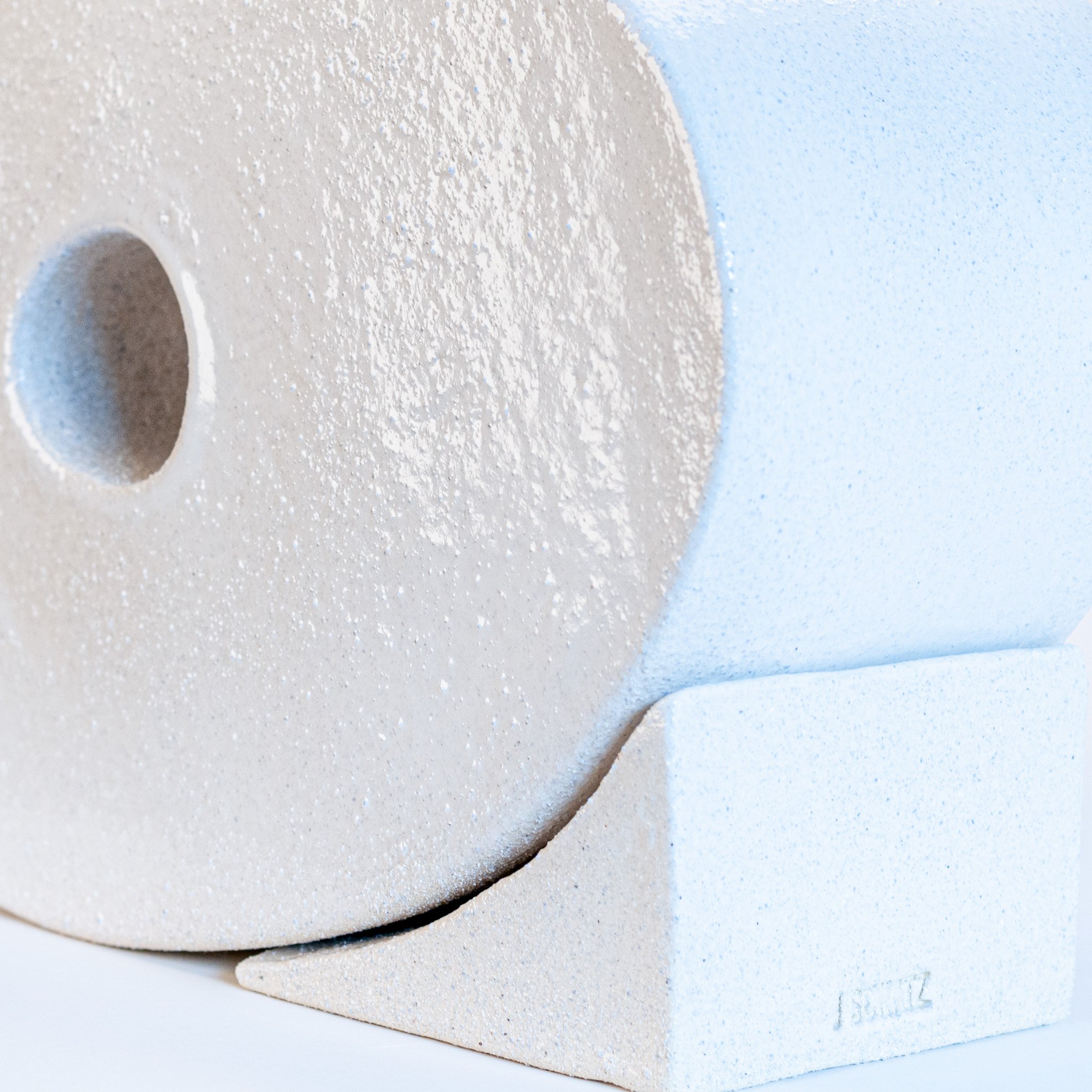 Wedge Table Lamp by Jim Schatz — base detail showing circular cutout