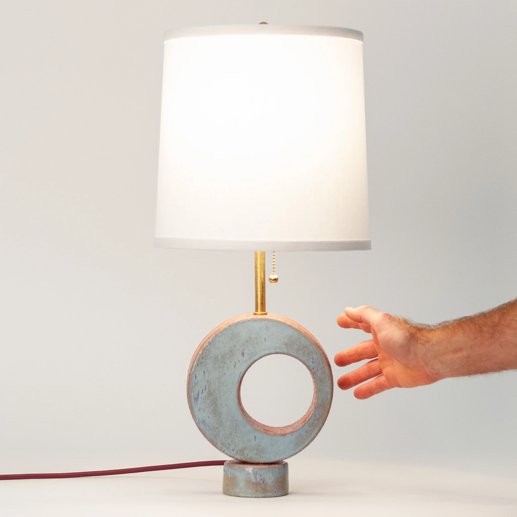 Radius Table Lamps 3 by Jim Schatz — in scale with artist