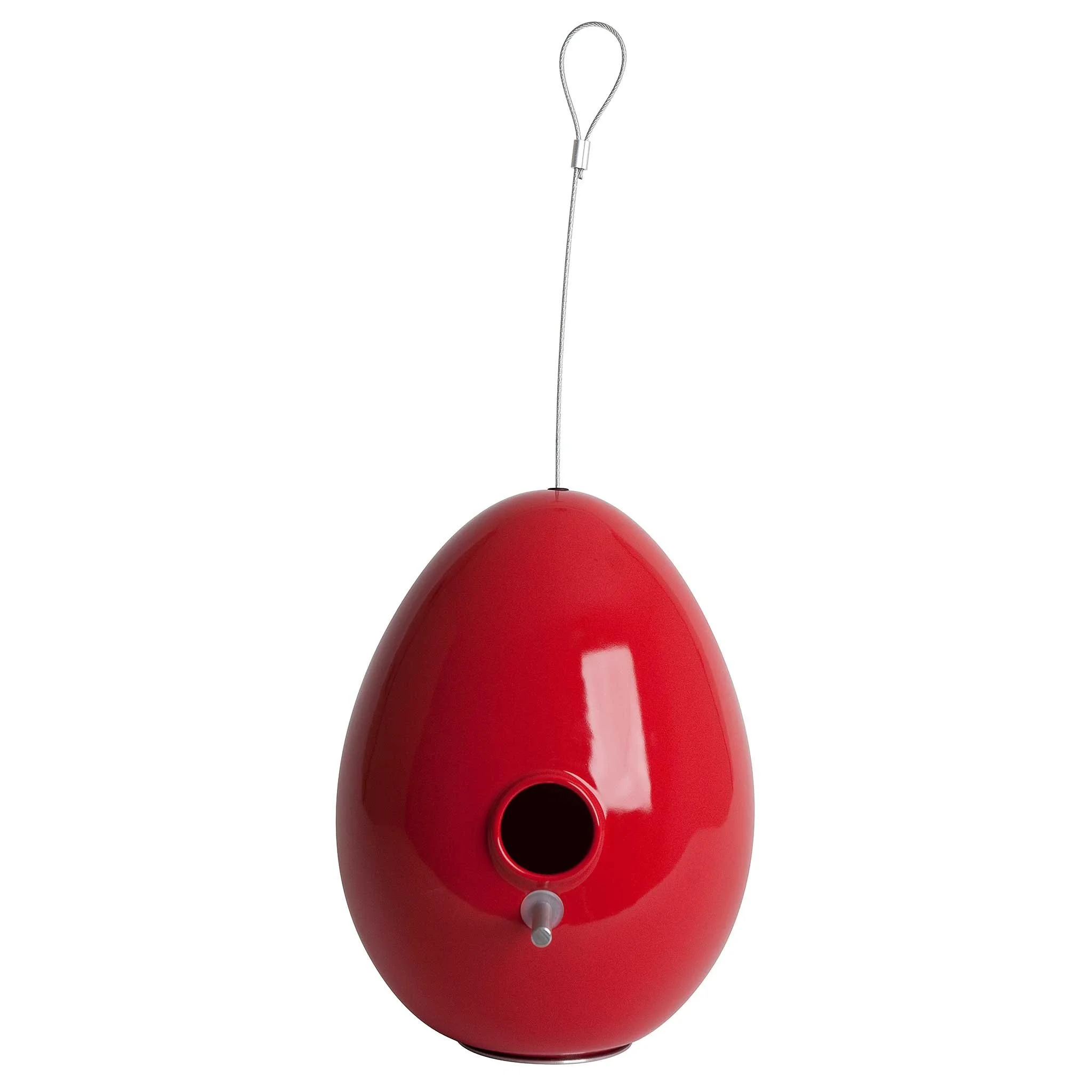 Egg Bird House in Sumac Red by Jim Schatz — front