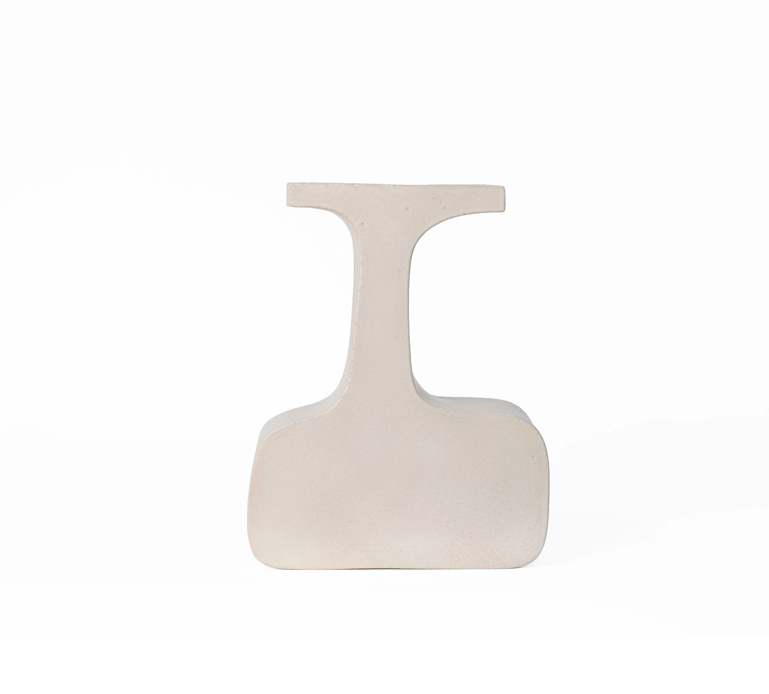 Organica Plateau Vessel 3 by Jim Schatz with J Schatz Studio — one-of-a-kind hand-built stoneware vessel, textured white surface