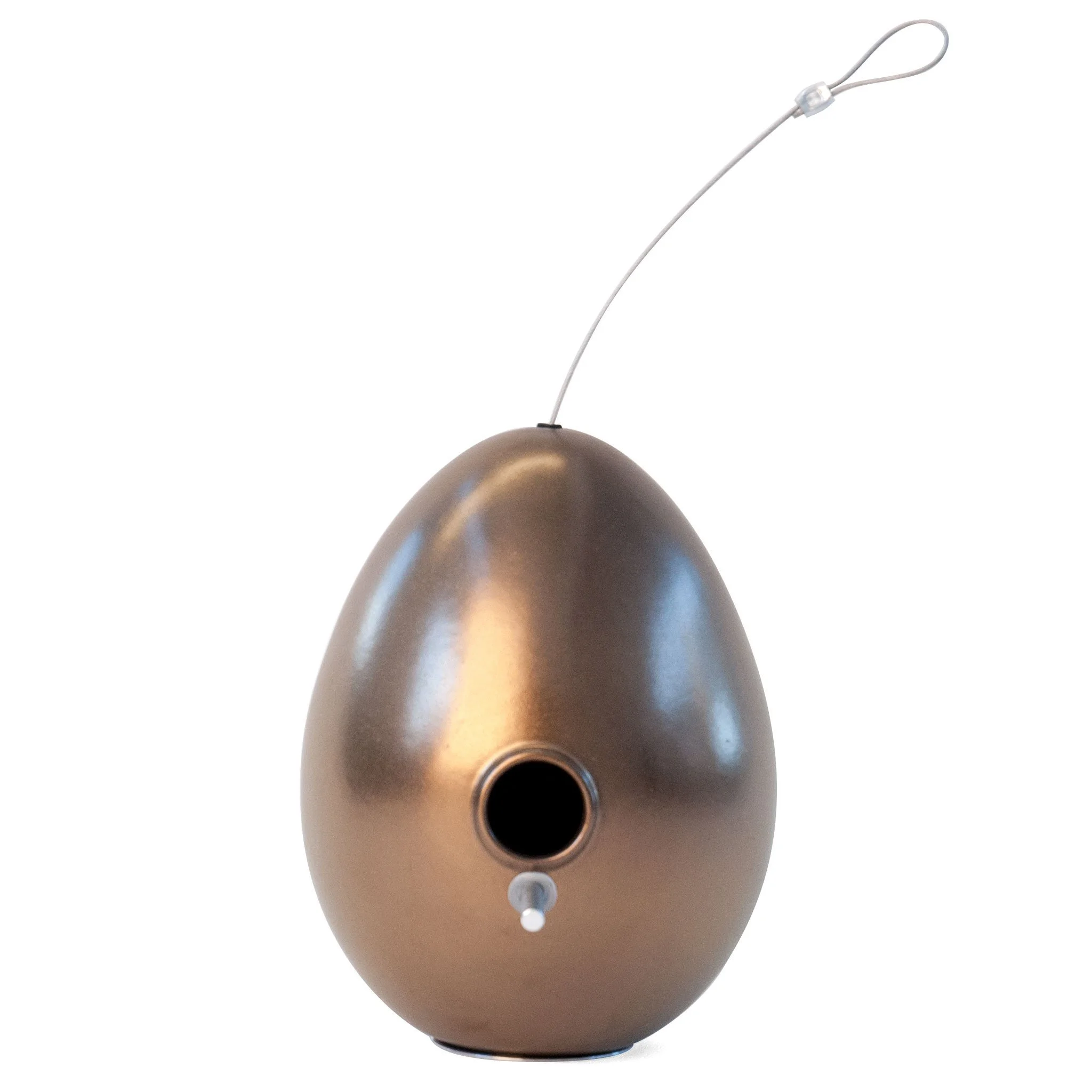 Egg Bird Houses — Bronze, Graphite Lava & Metallic Black
