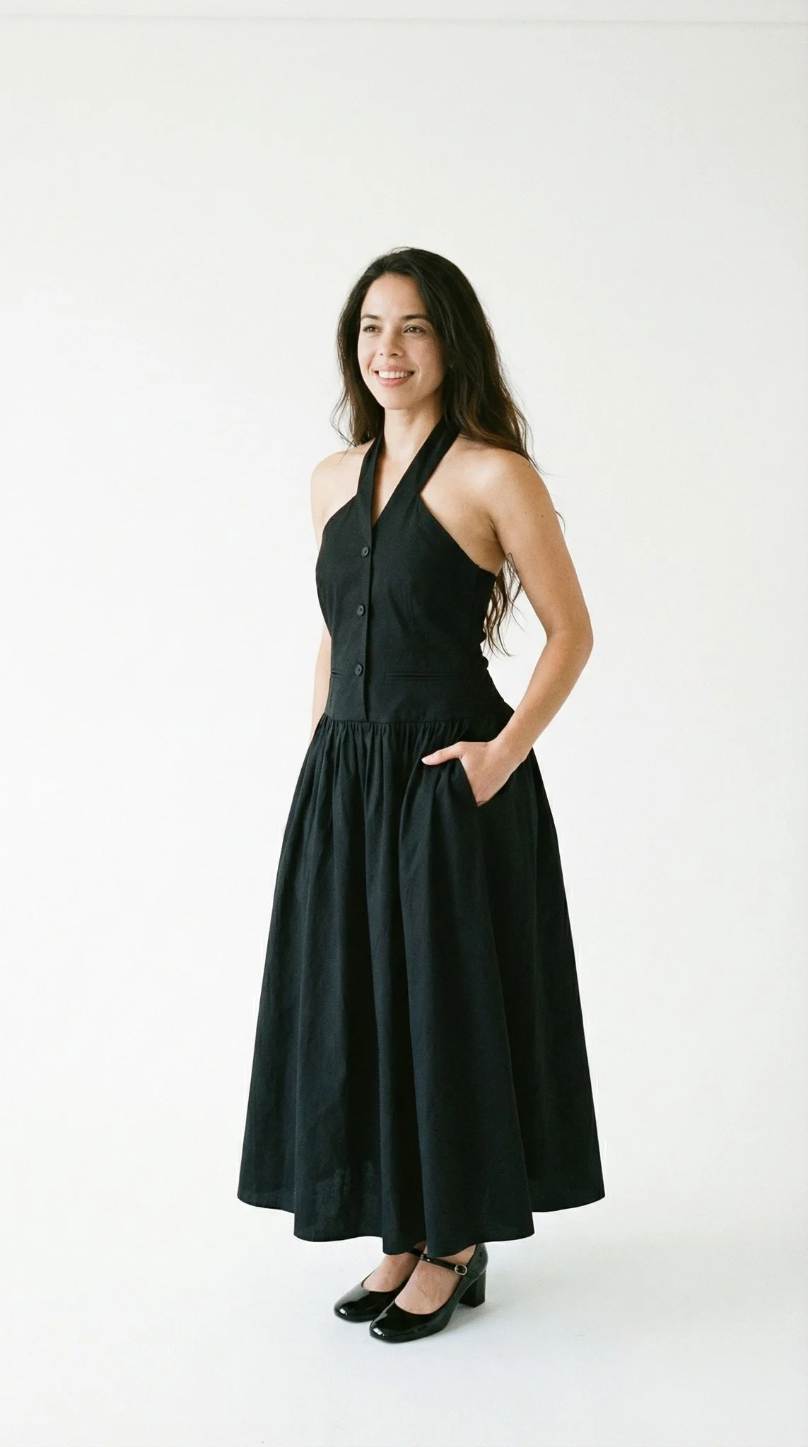 Garcelle Black Halterneck Midi Dress