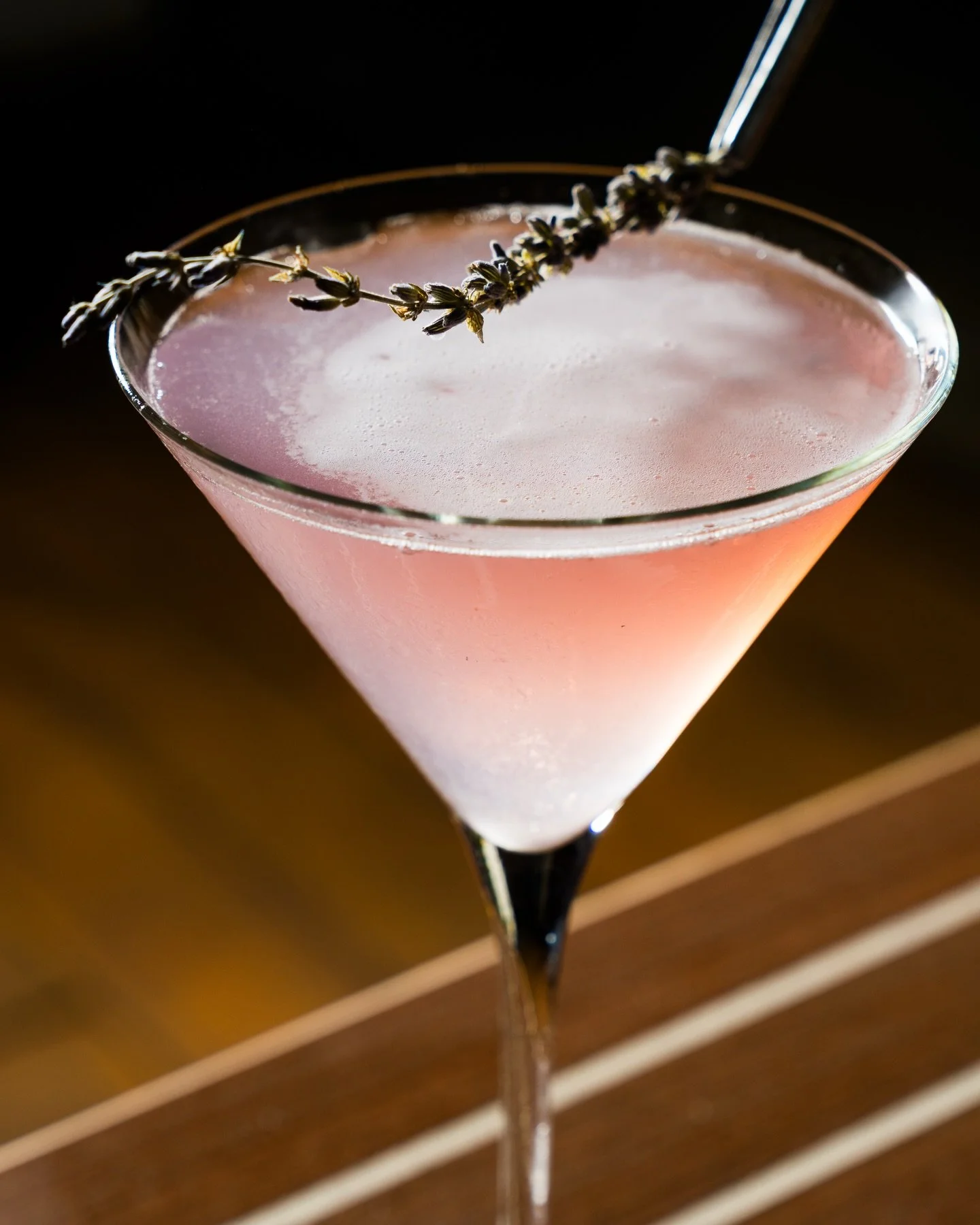 A sip of elegance 💜 Our Lavender Martini blends Belvedere vodka, St-Germain, lemon juice, and lavender nectar into the perfect pour of floral refreshment.