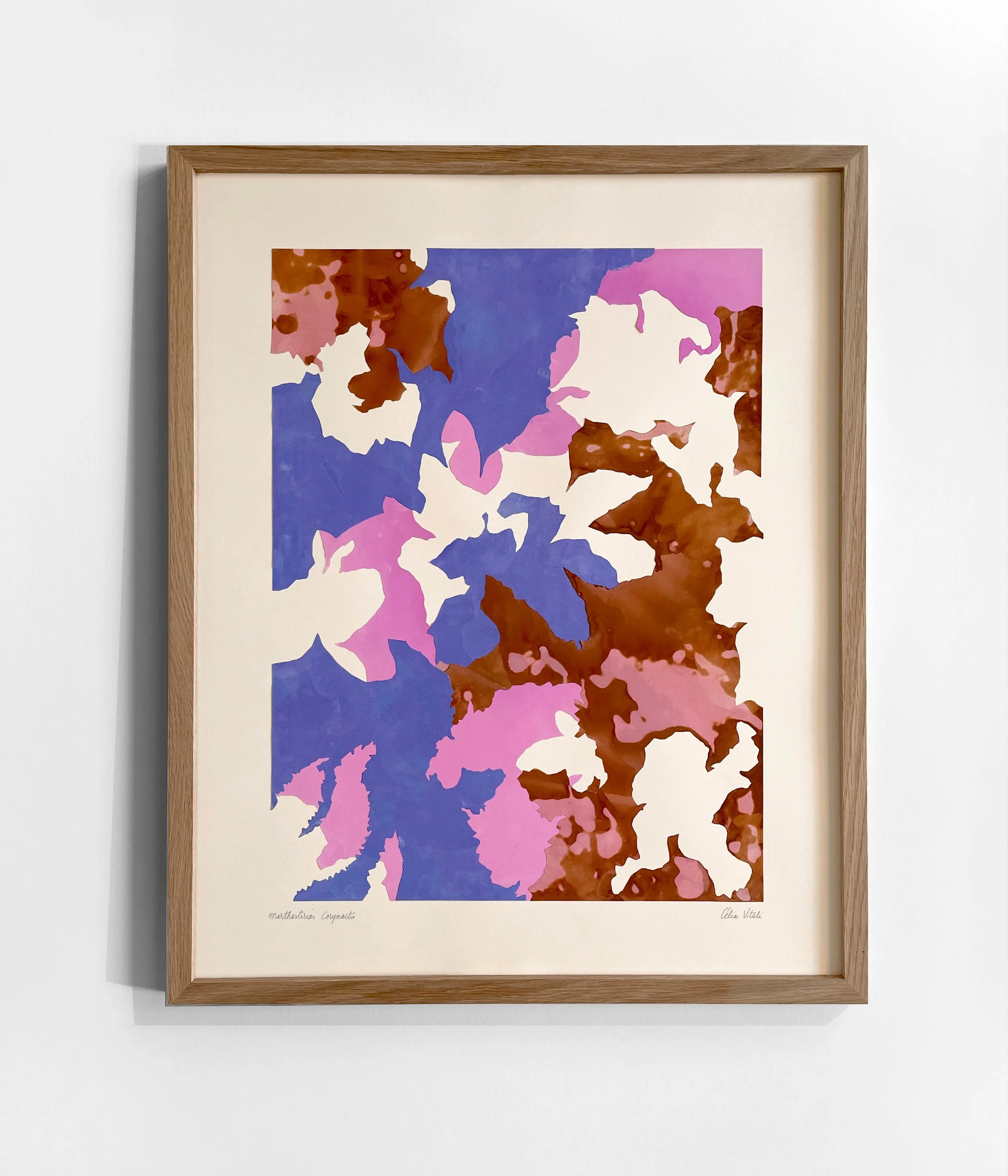 Collage réalisé à partir des pochoirs en papier minéral issus des sérigraphies de la collection Immersions