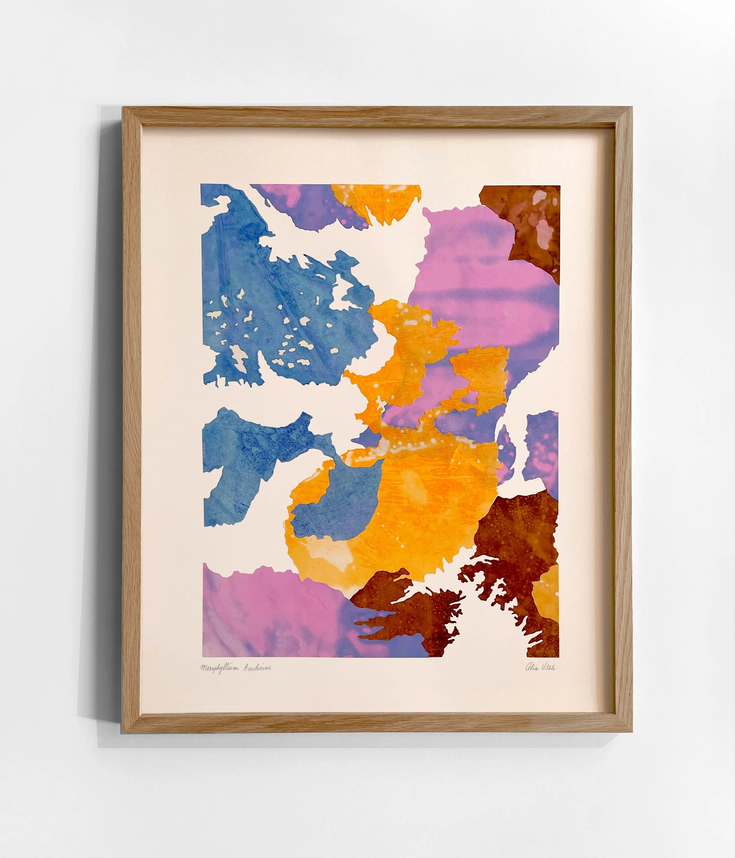 Collage réalisé à partir des pochoirs en papier minéral issus des sérigraphies de la collection Immersions