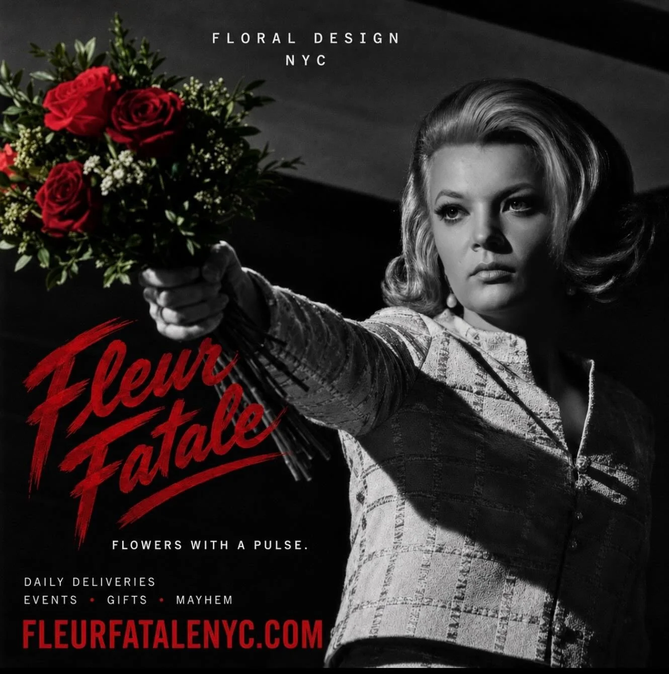 Flowers for main characters. 💋

Fleur Fatale NYC creates glamorous, campy floral designs inspired by old Hollywood, pop culture, and the women who never played supporting roles.

For gifts, celebrations, events, and dramatic gestures across NYC.

🌹