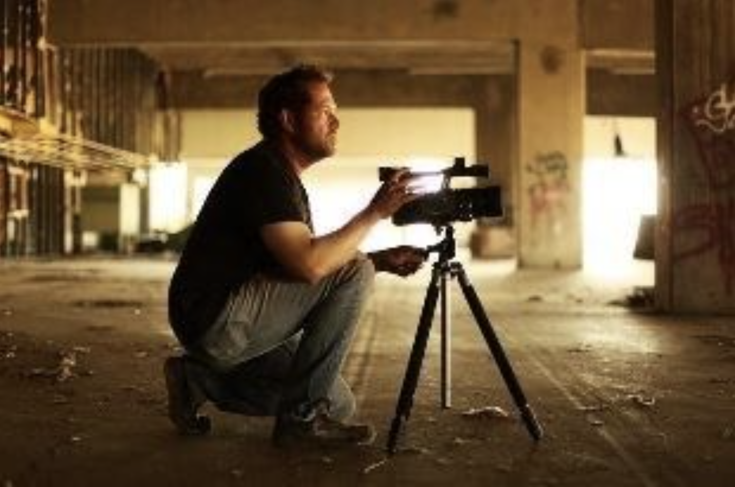 Shooing a technical scene in a horse stadium in Phoenix, Arizona 7 years before they tore the place down.