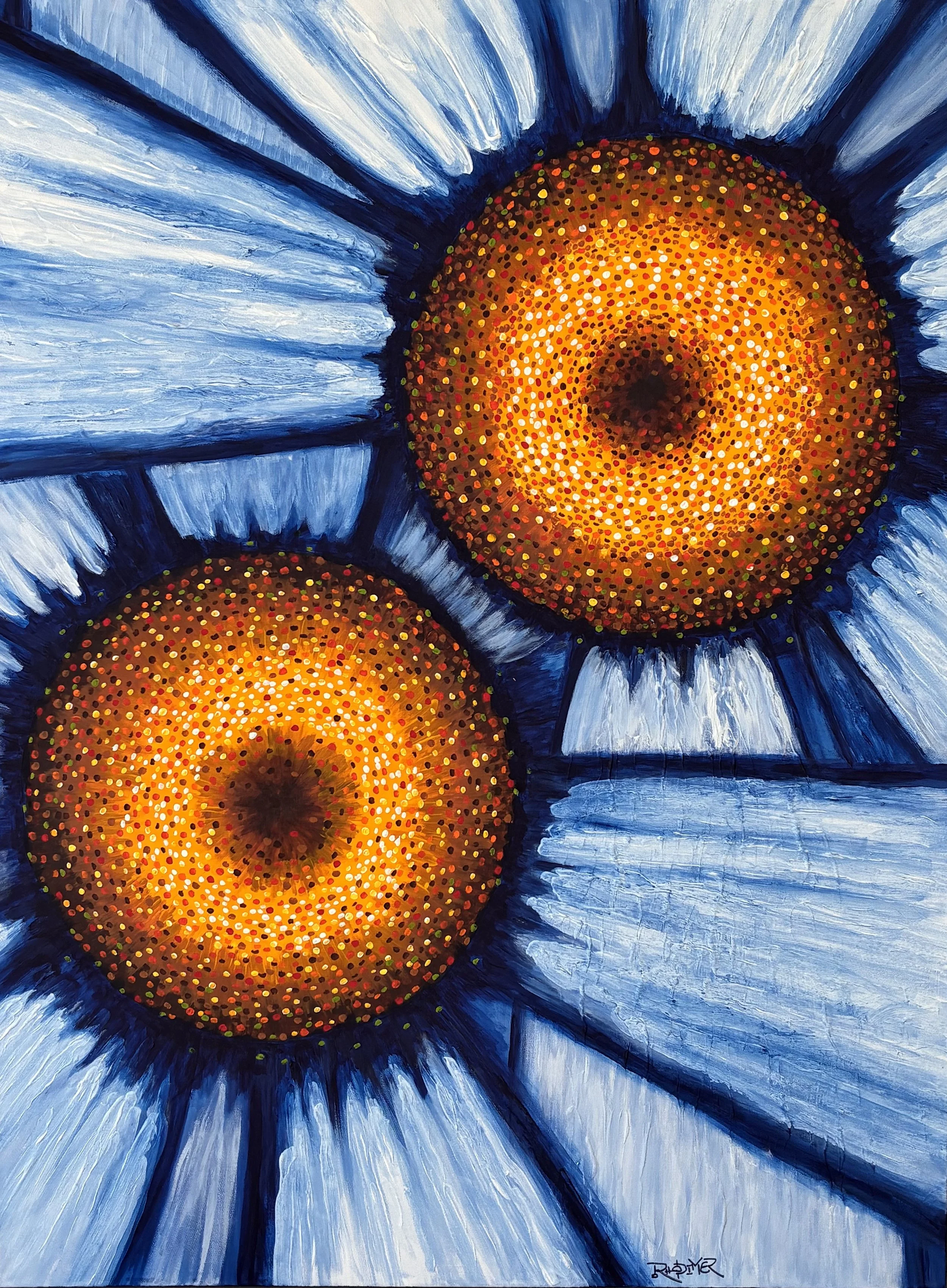 Double Daisy 30"x30" $450
