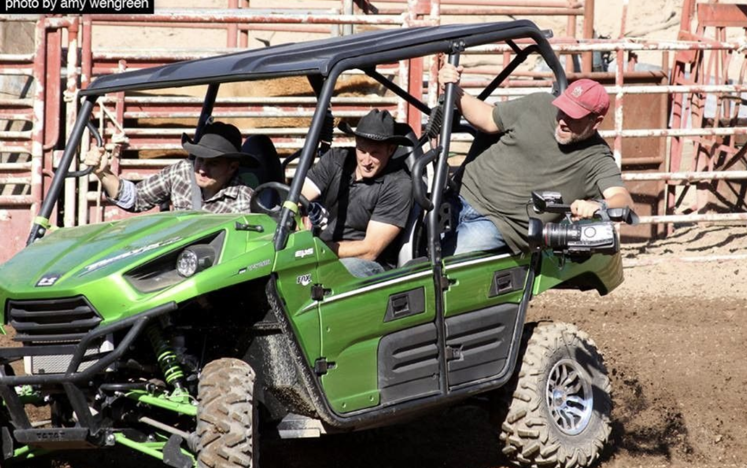 Filming what it's like to drive this vehicle in a Rodeo Coral at a Bull riding camp high above Santa Barbara for Entrepreneur Magazine.