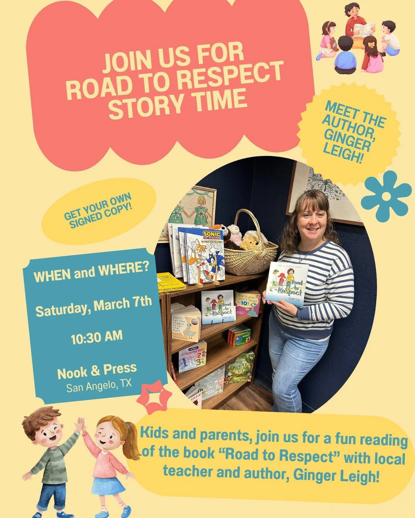 Story Time with Children Author Ginger Leigh