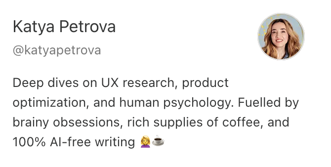 Substack bio