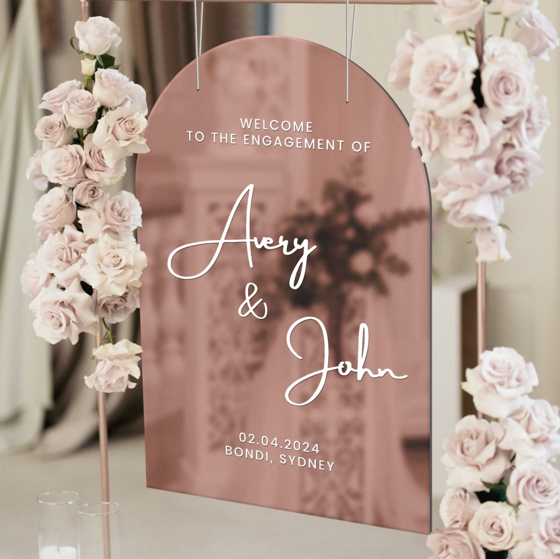 Rounded Welcome Sign (Wedding)