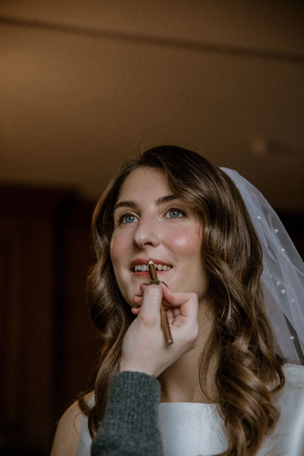 Soft glowy bridal makeup look photographed at Carrow House Norwich styled shoot by Camilla Andrea