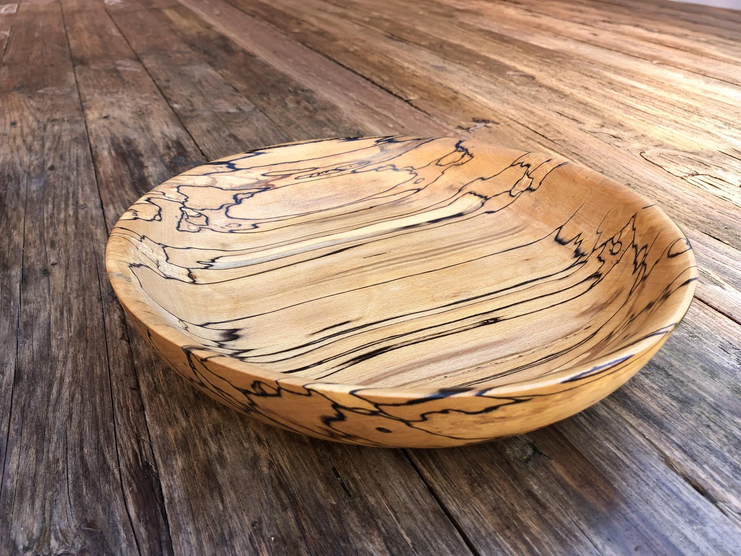 Spalted Beech Large Fruit Bowl - 11' x 2 1/2'