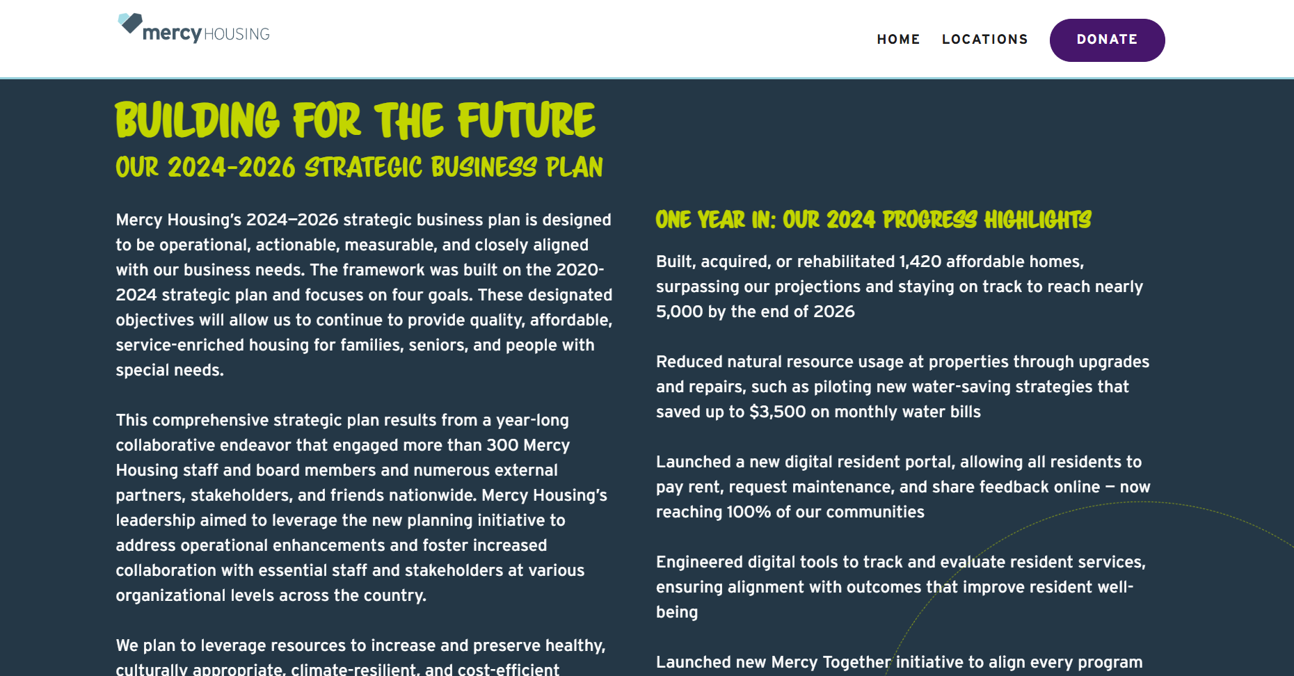 Publishing Strategic Progress Alongside Long-Term Plans