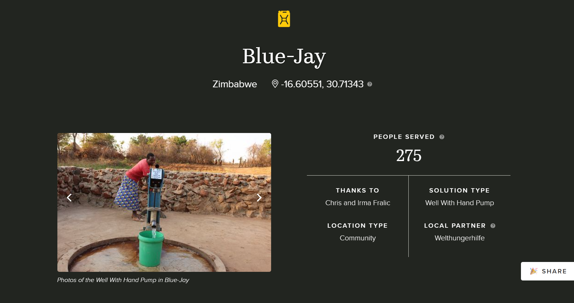 Charity Water_Home Page_How Donation Making A Difference_Map_Select Location_Details_Full Report 2_4-6-2026.png