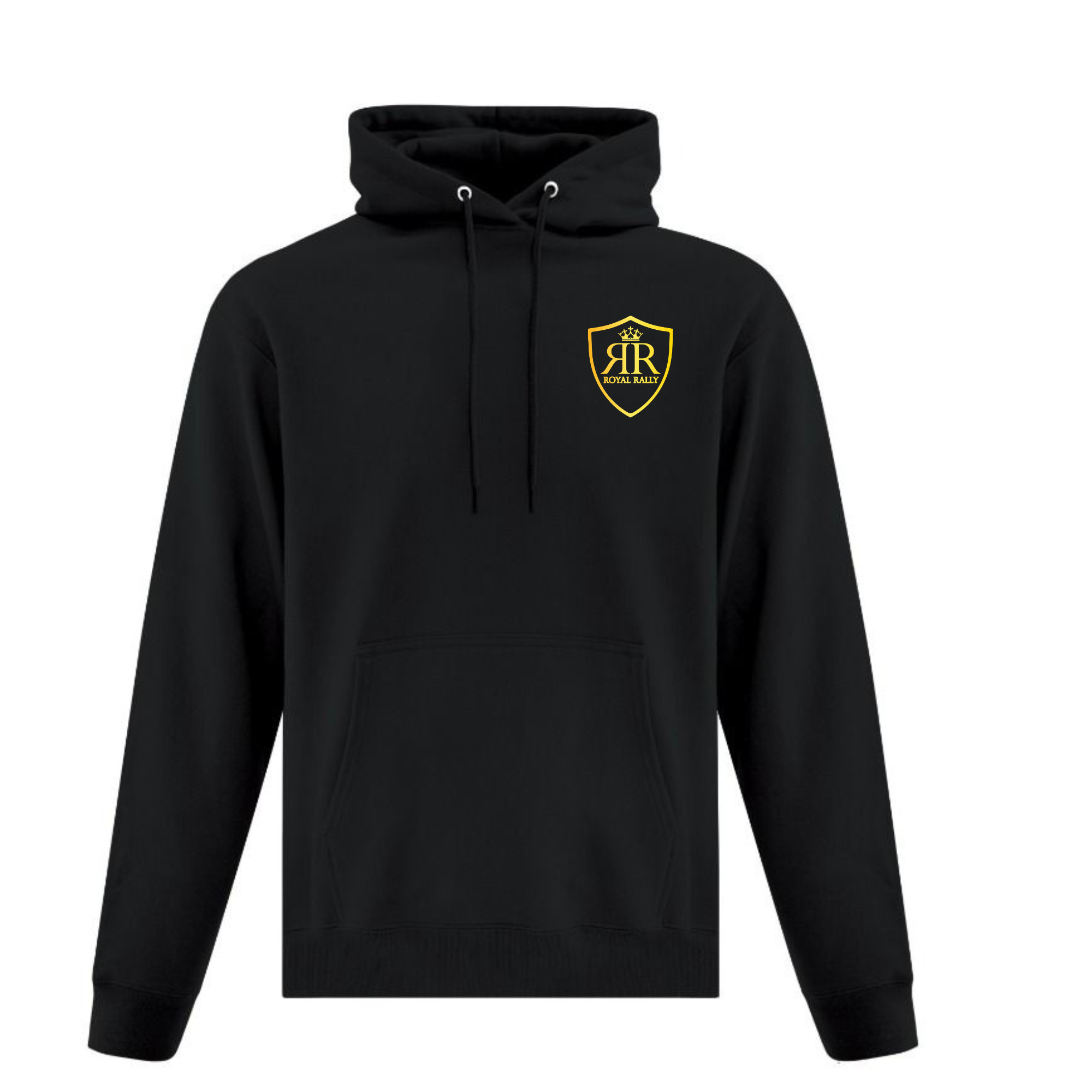 Royal Rally Logo Black Hooded Sweater