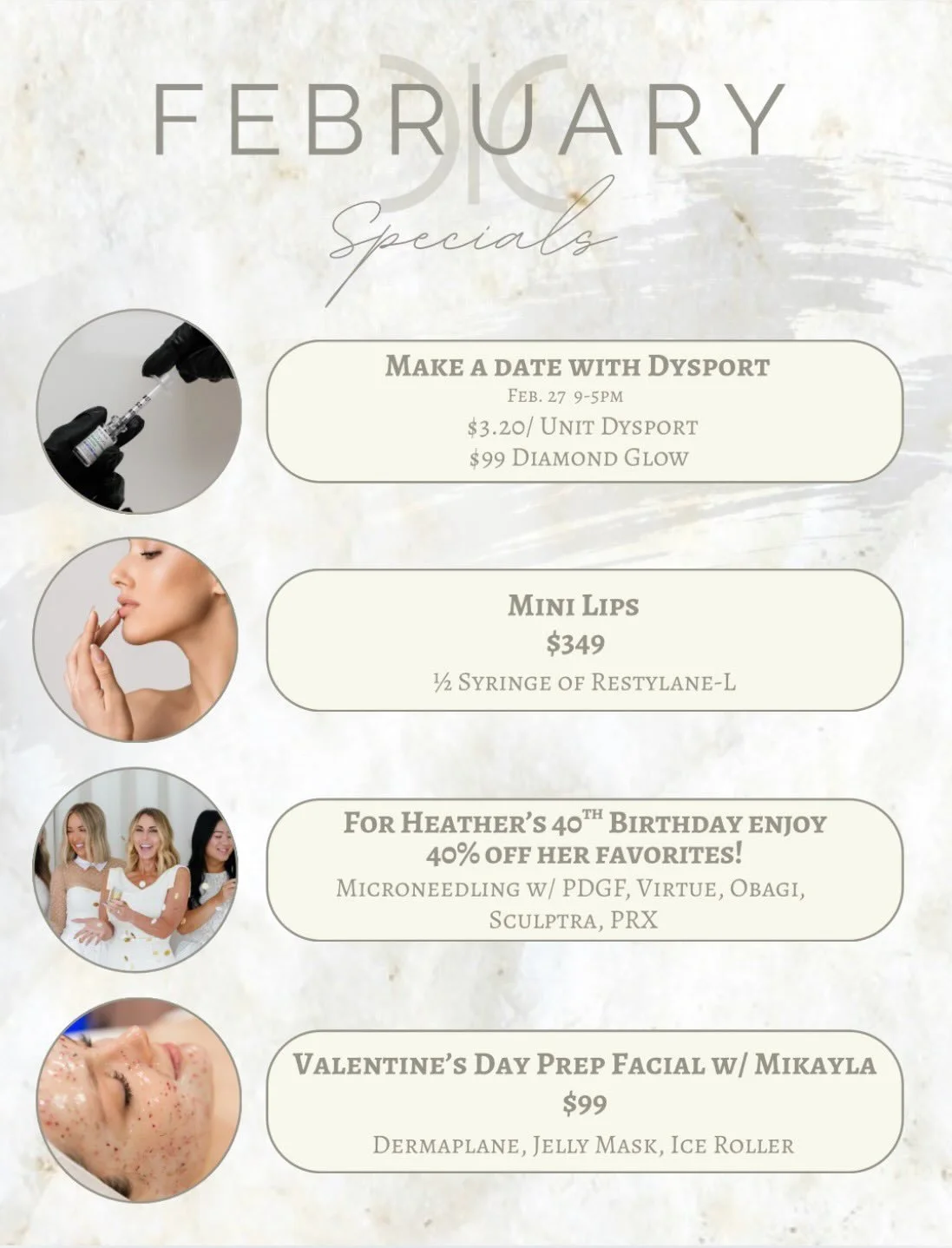 #february #sales are here! Don&rsquo;t miss our #dysport&reg; event Feb 27th! RSVP! Plus amazing #deals on #lipfiller minis, microneedling w/ pdgf, virtue rf, obagi, sculptra, prx and a Valentine&rsquo;s Day facial w/ Mikayla! Booknow! 
☎️6145452002
