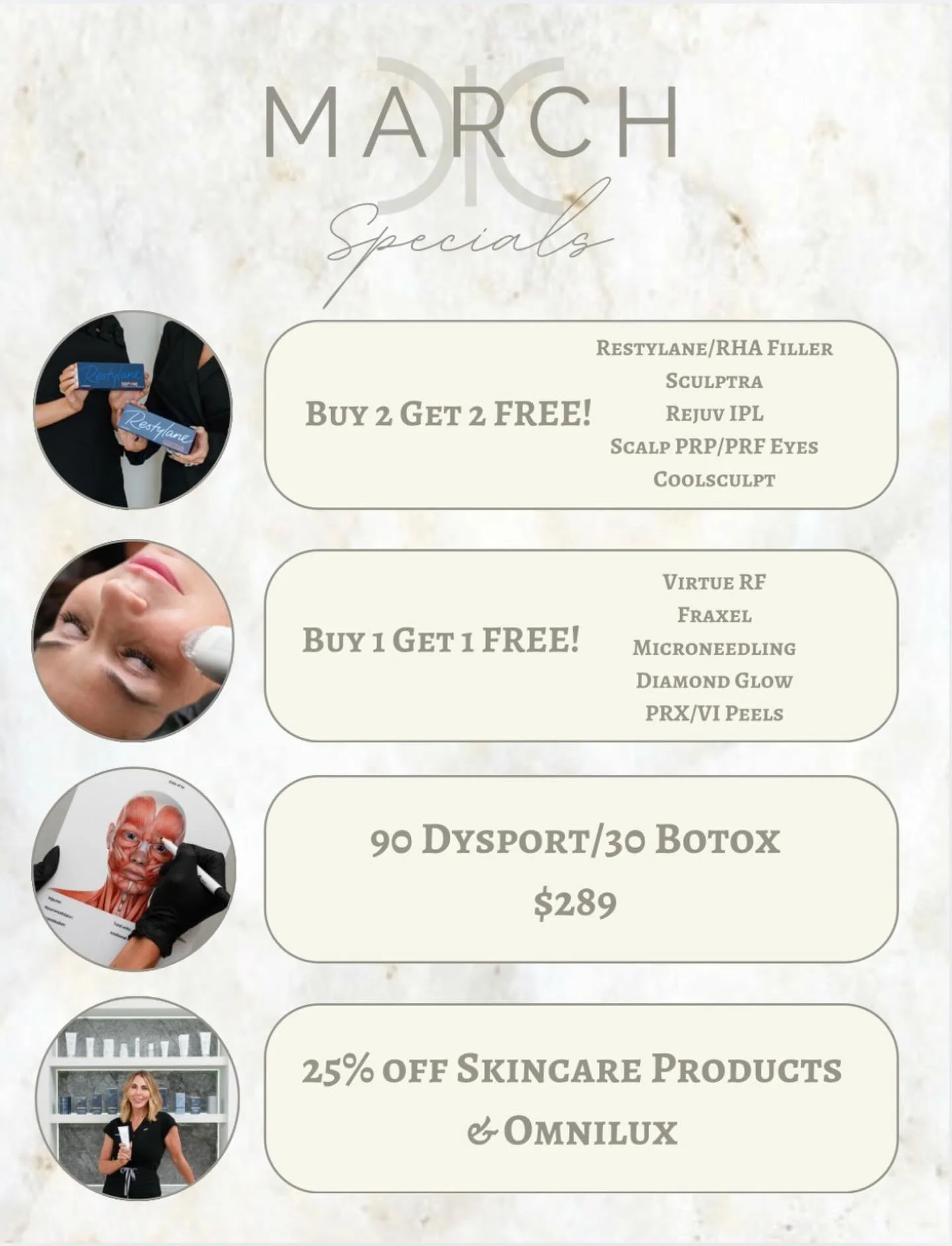 Back by popular demand! March BOGOs are finally here! #deals deals and more deals! #dontmissout now is the time for #springglowups ! #booknow #columbusmedspa 
☎️6145452002
💻www.monarch-aesthetic.com