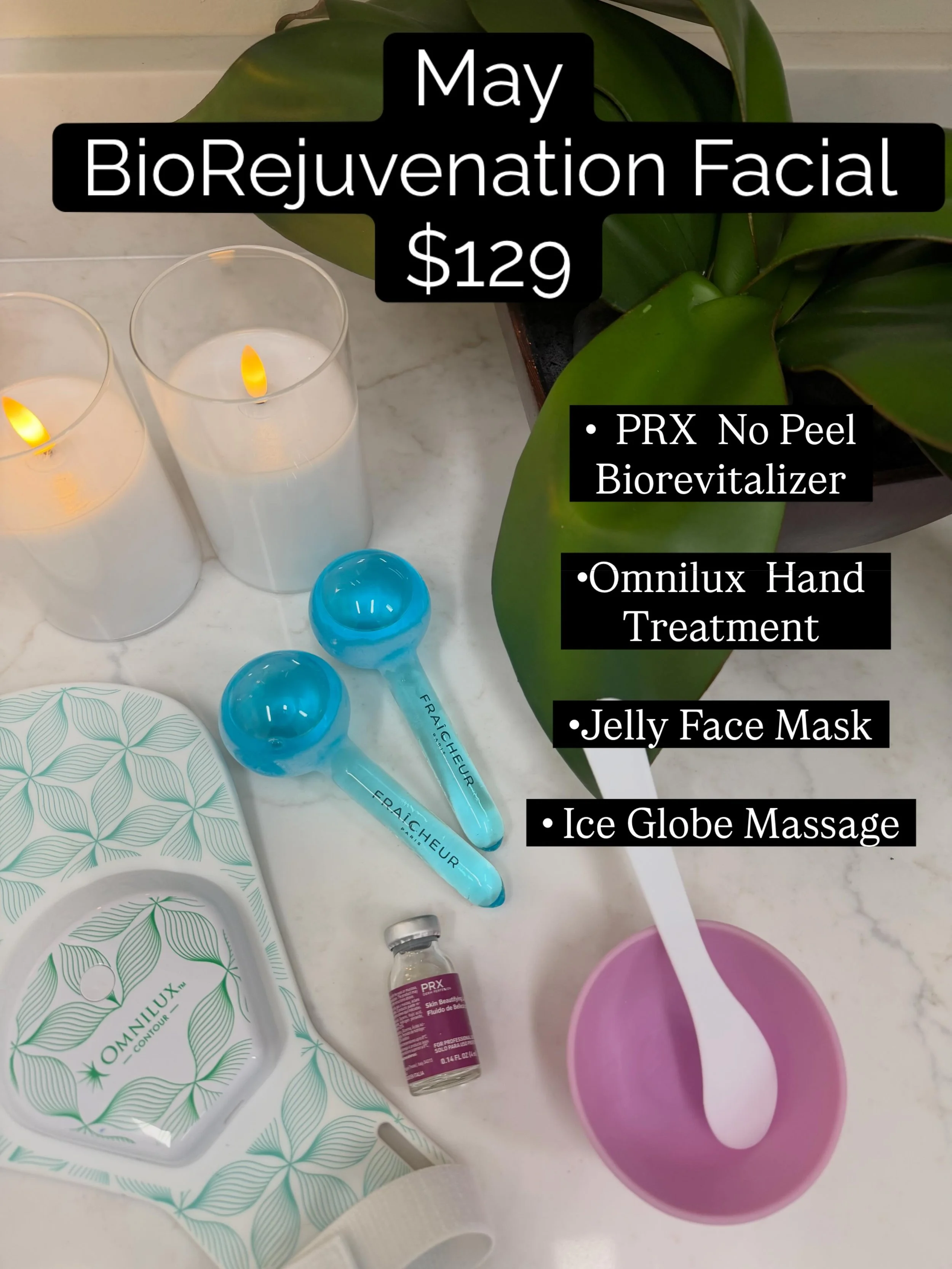 Treat your skin this month with our BioRejuvenation Facial for just $129!

This 1 hour session includes a PRX no-peel peel, Omnilux hand treatment, Jelly Face Mask, and an Ice Globe Massage 🤗

Call to schedule or book online
☎️ 614-545-2002
💻 info@