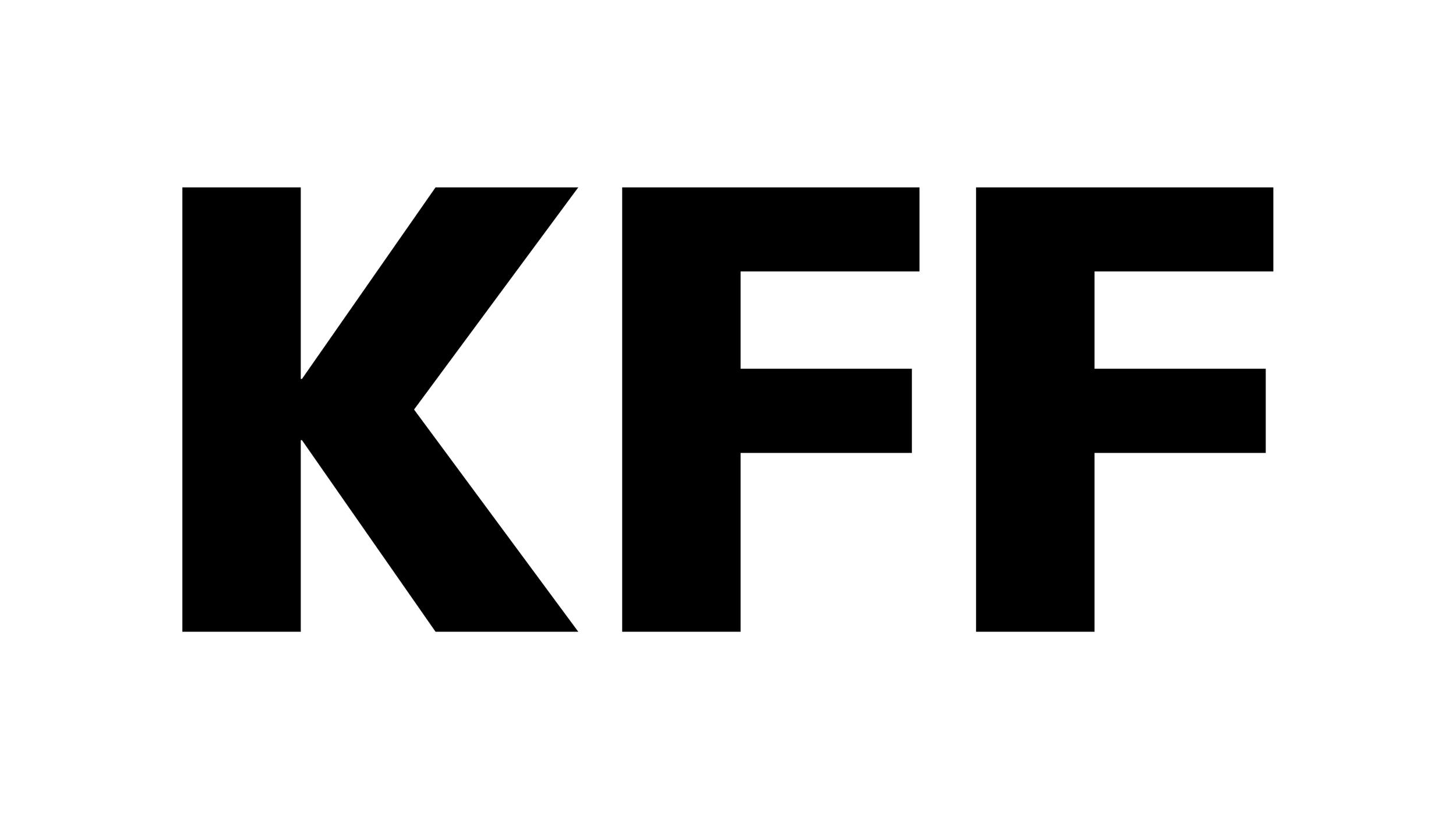 Bold black text saying 'KFF' on a white background.