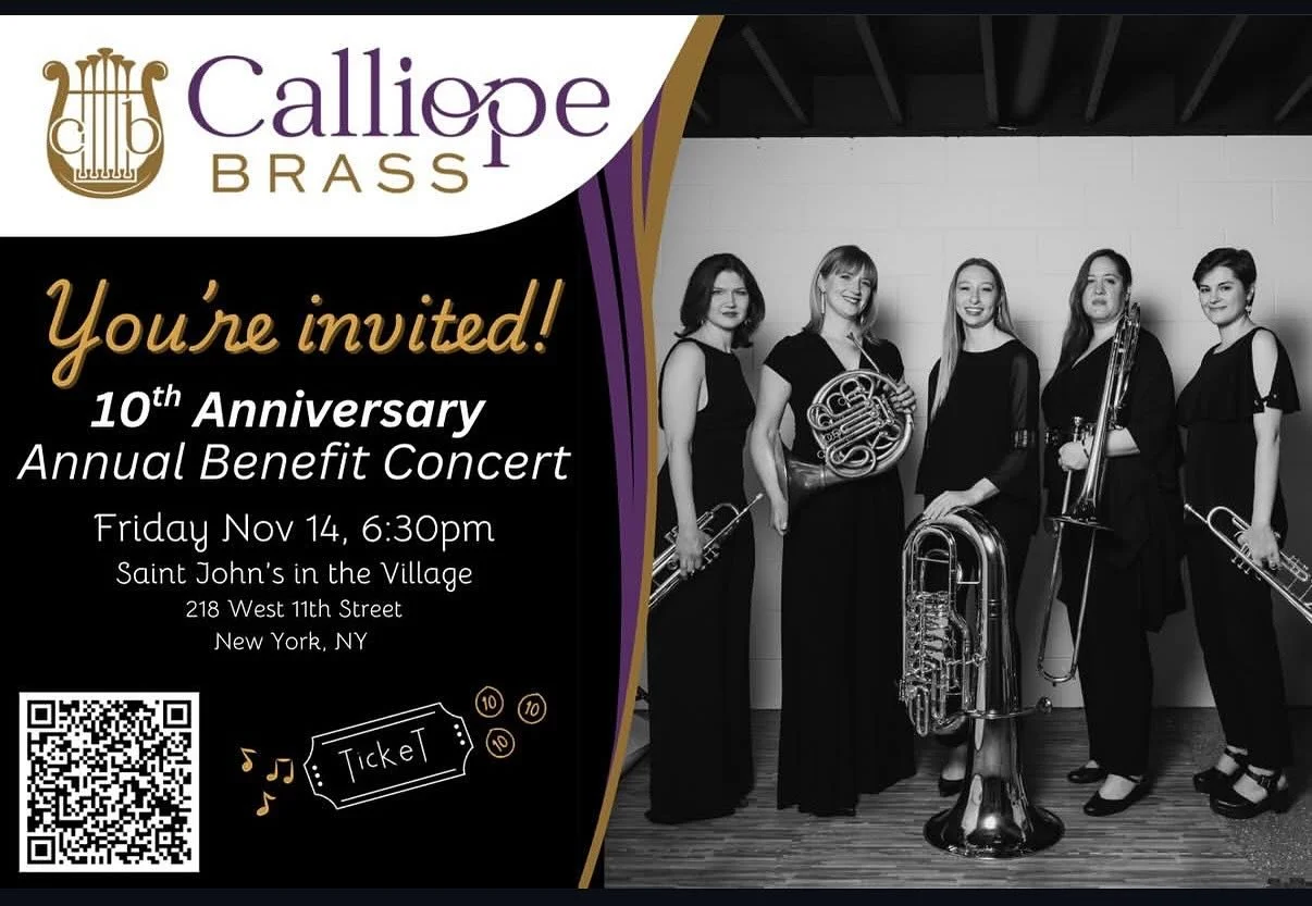 Come hang out, listen to live music, also check out the great raffle prizes! @calliopebrass is celebrating 10 years at our benefit concert this Friday