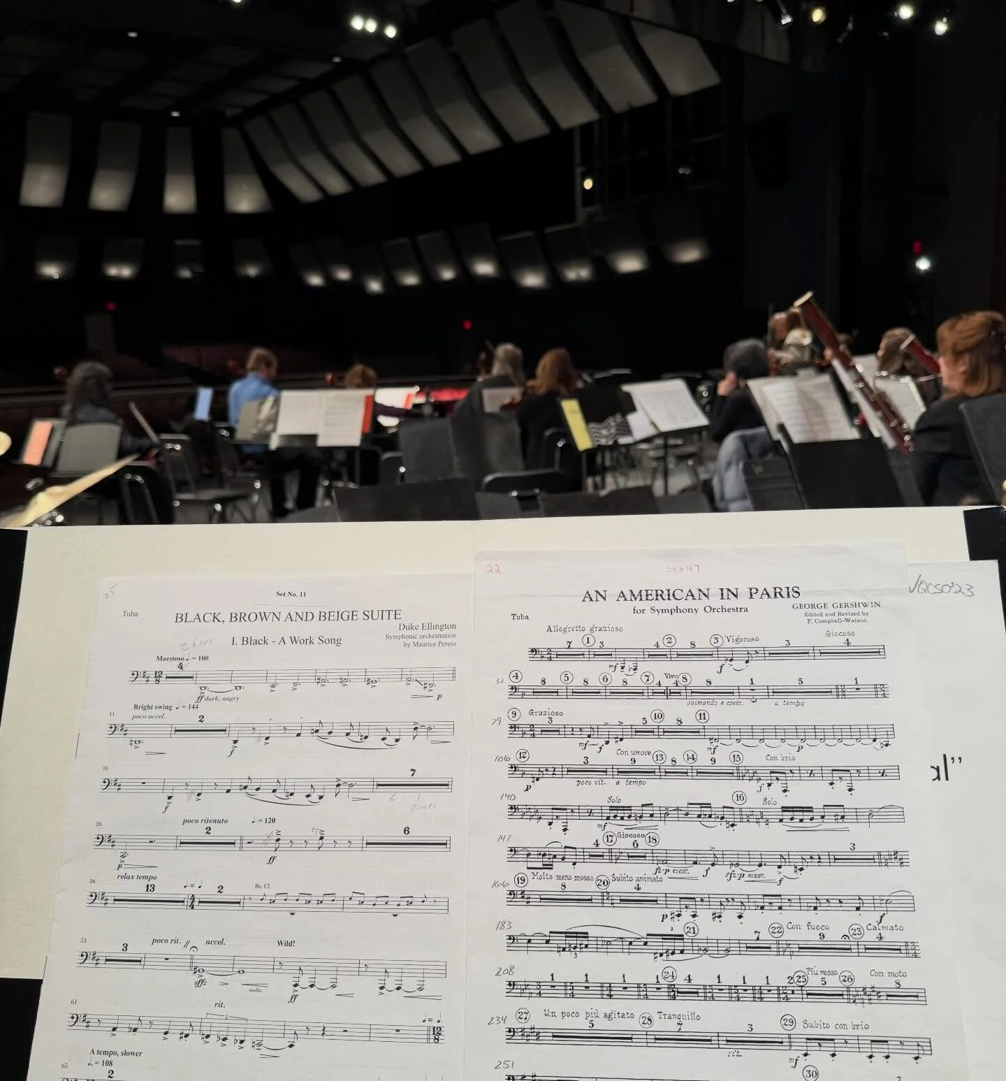 Fun day to play the tuba! @ridgefieldsymphony I&rsquo;m also excited to hear everyone&rsquo;s solo moments at the concert tonight!