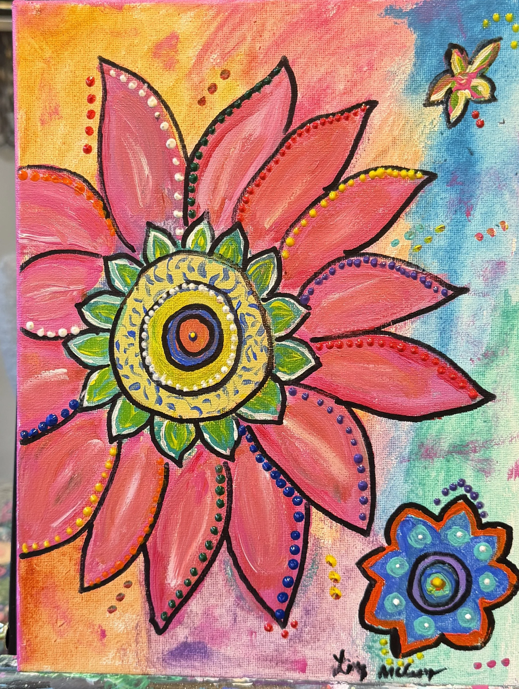 Radiate 
9x12 acrylics on canvas