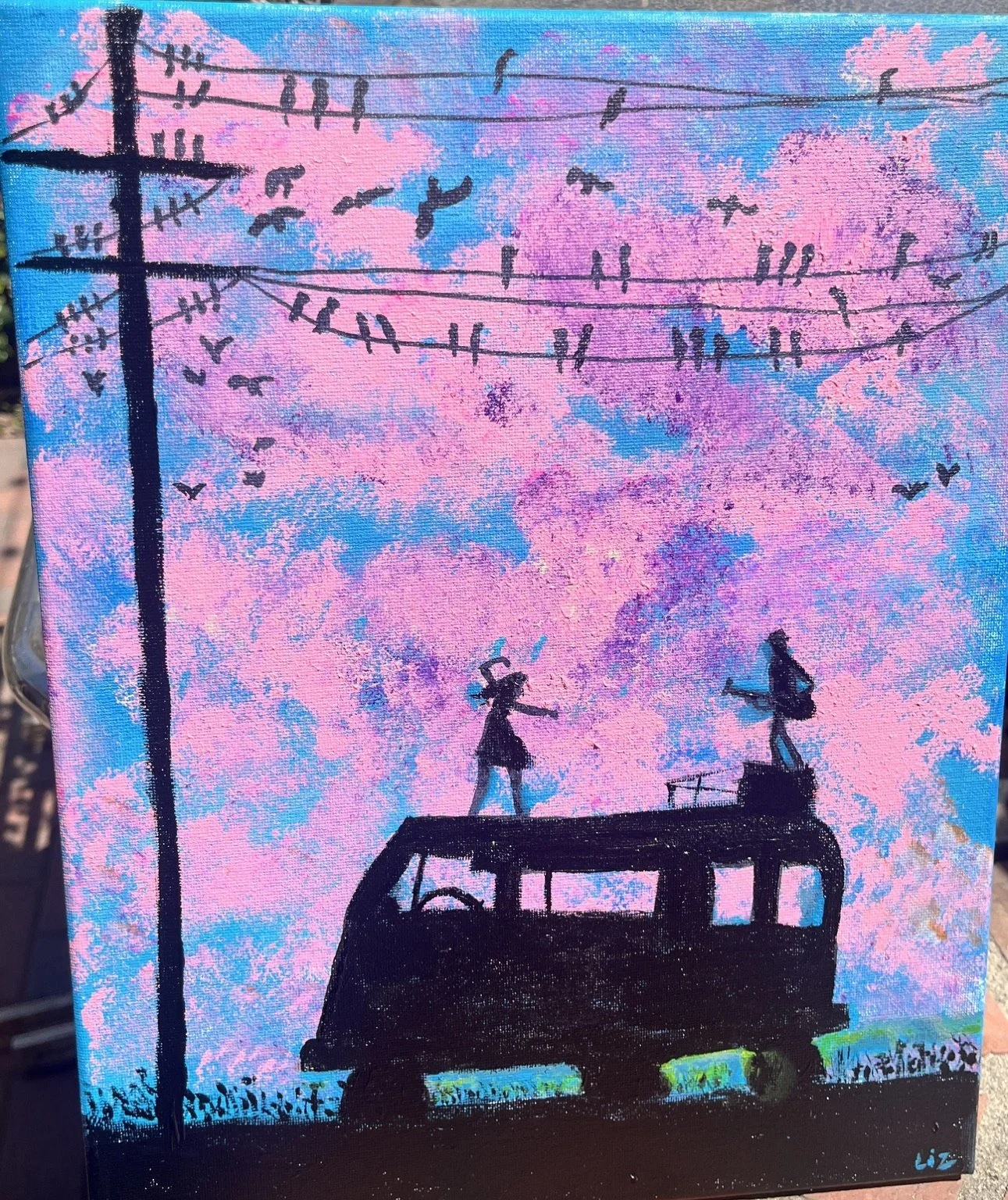 Highway Harmony 9x12 acrylic on canvas 