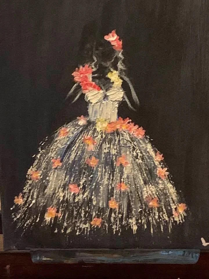 SOLD Grace in Bloom 9x12 acrylic on canvas 
