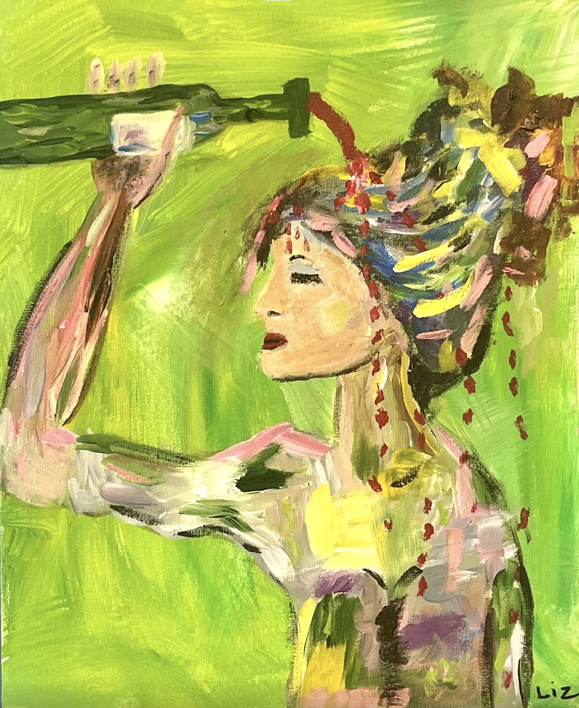 SOLD The Last Drink 9x12 acrylic on canvas 