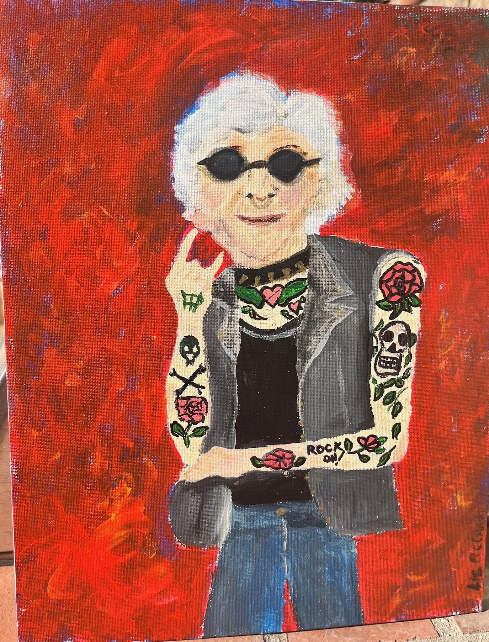 Ageless Rocker 9x12 acrylic on canvas 