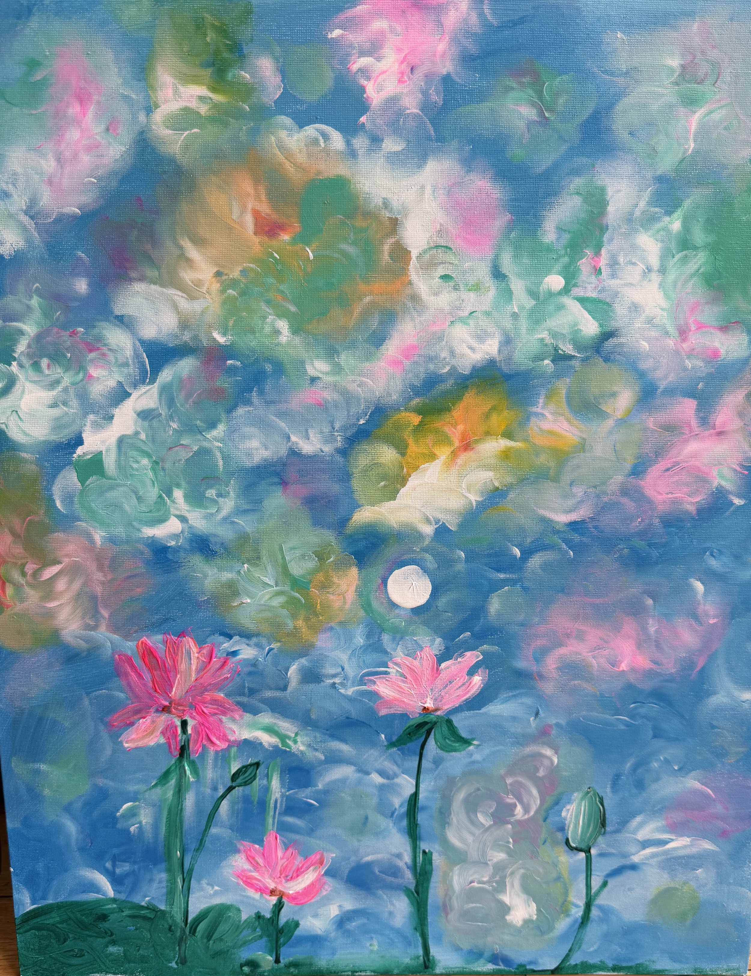 Dancing With The Clouds 
16x20 acrylics on canvas