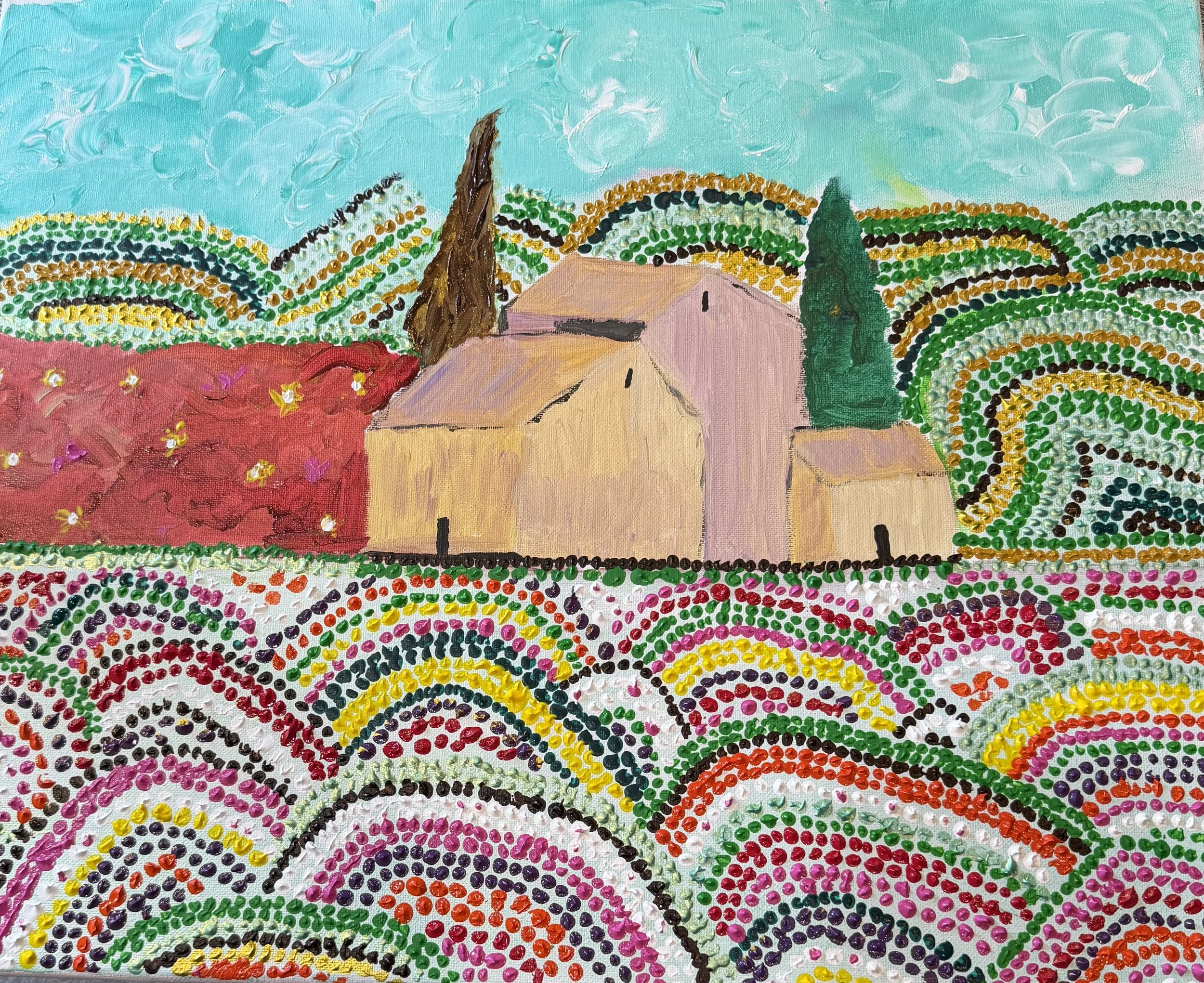 Joy Grows Here 16x20 acrylic on canvas