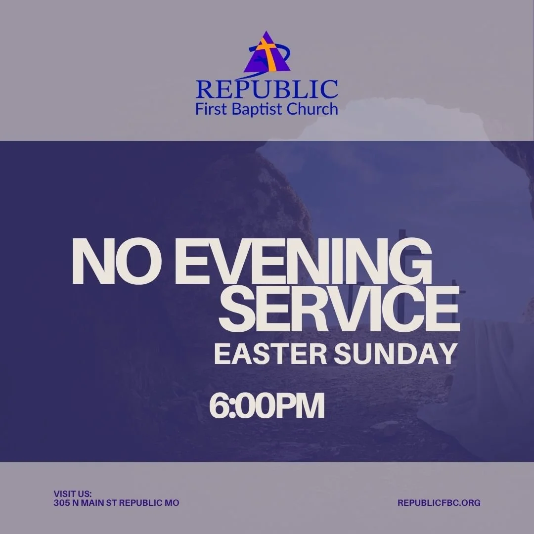 NO Sunday Evening Worship 