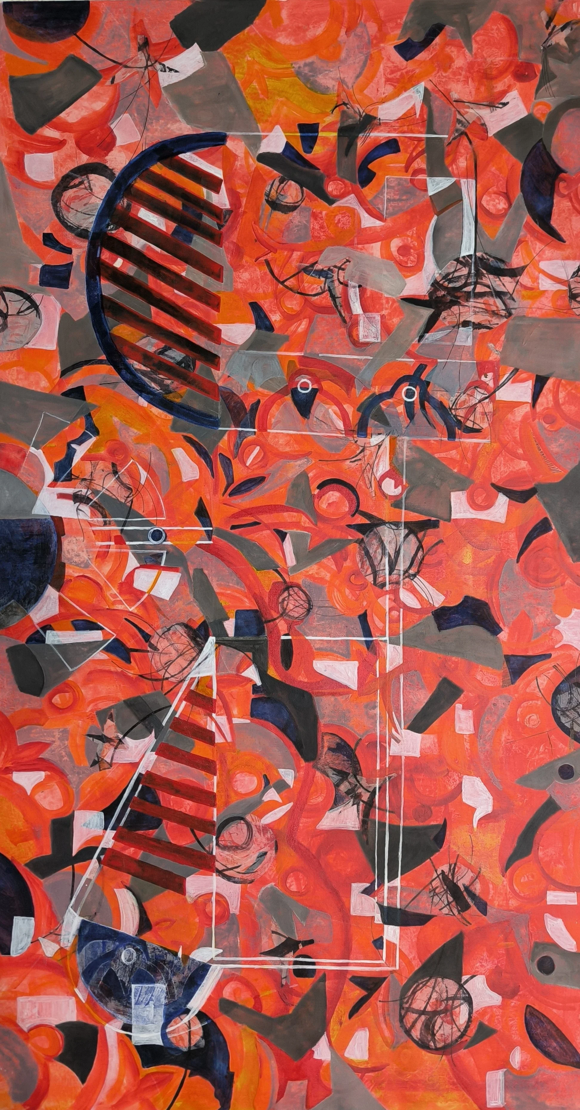 Nero's palace, Acrylic on canvas 50x100cm