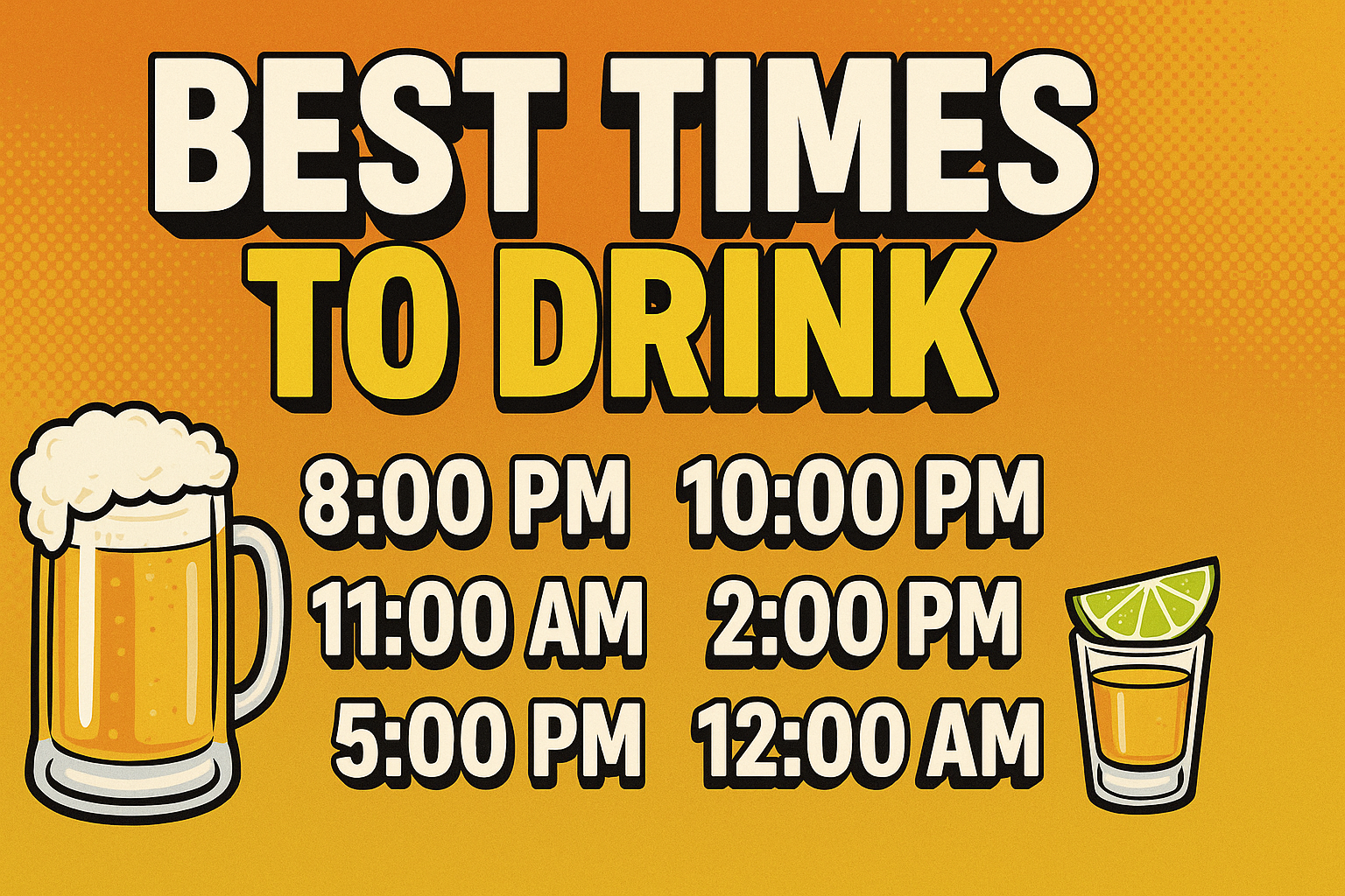 BEST TIMES TO DRINK