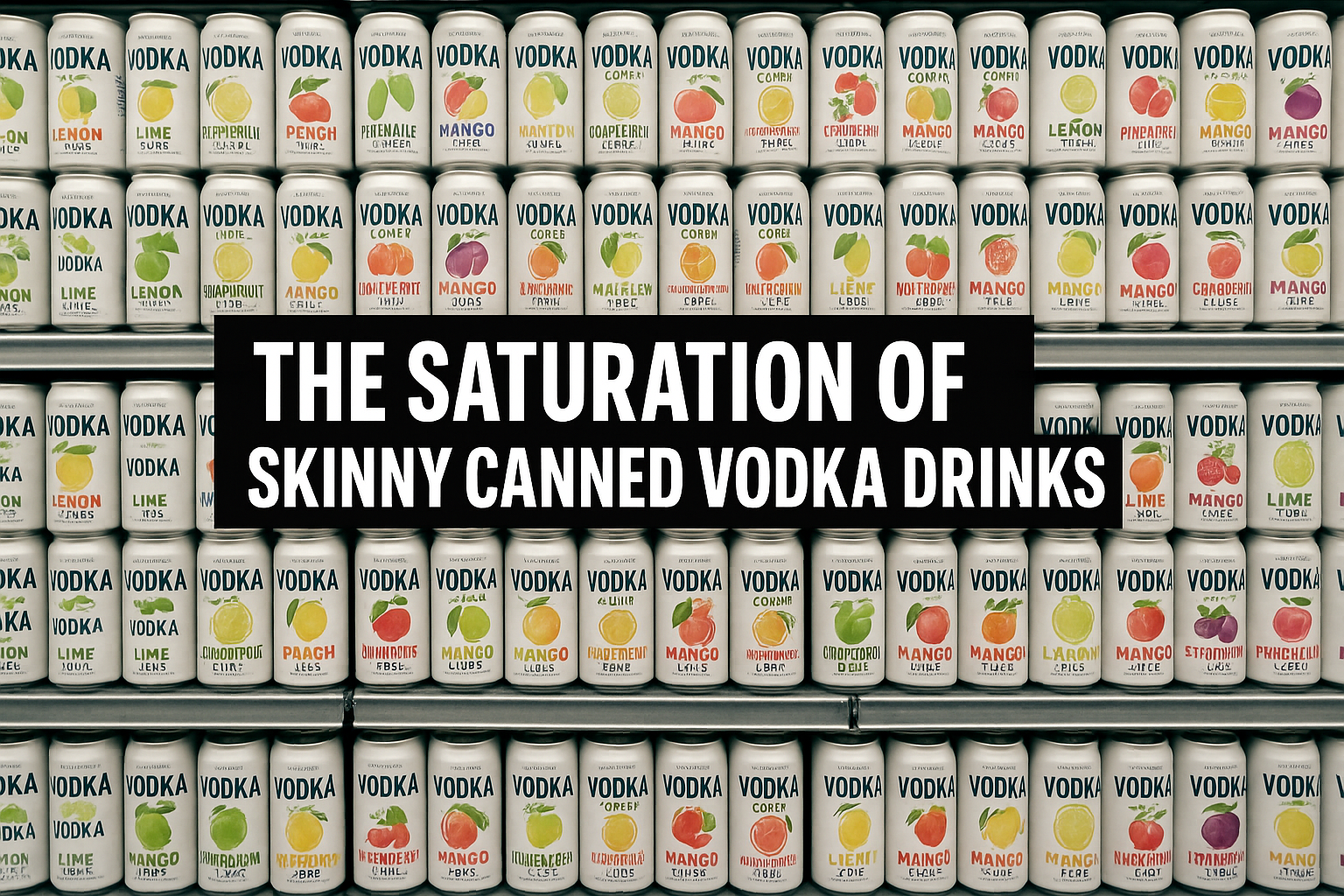 The Saturation of skinny canned vodka drinks