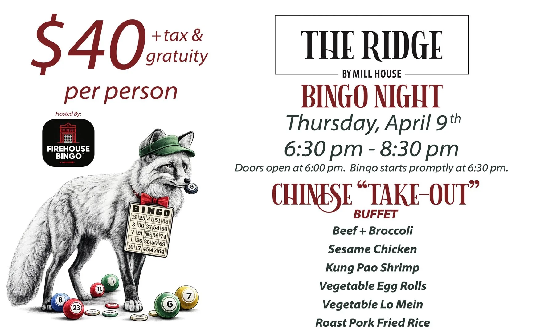 Bingo Night at The Ridge by Mill House