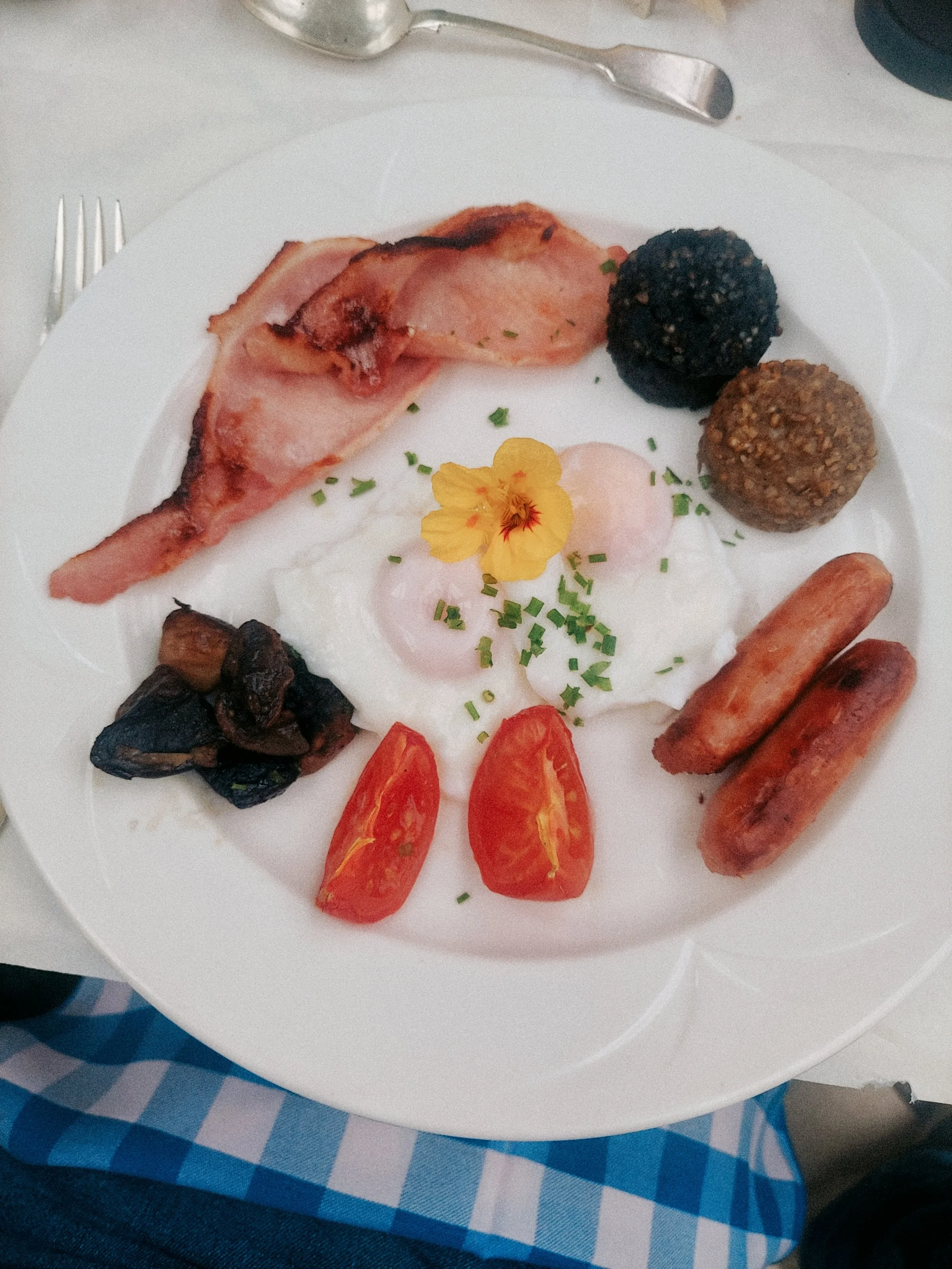 Crystal Chandeliers, Taxidermy Birds, Harbor View &amp; a Flower on My Full Irish Breakfast