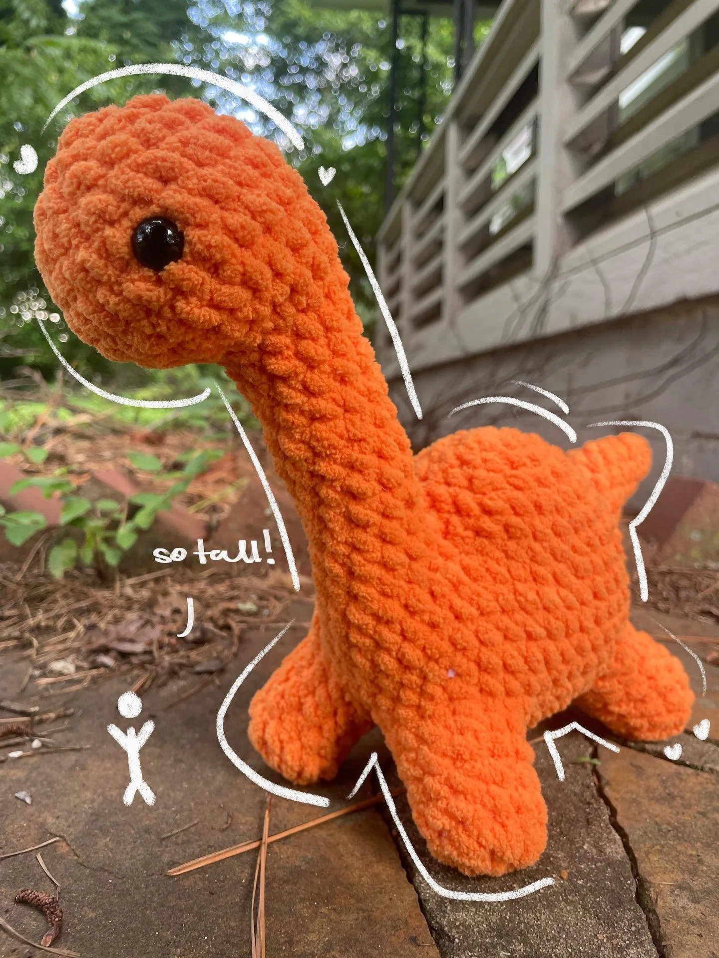 There&rsquo;s a new super Dino added to the shop!! 🧡🦕 #crochet #crochetmarket #crochetmarketprep