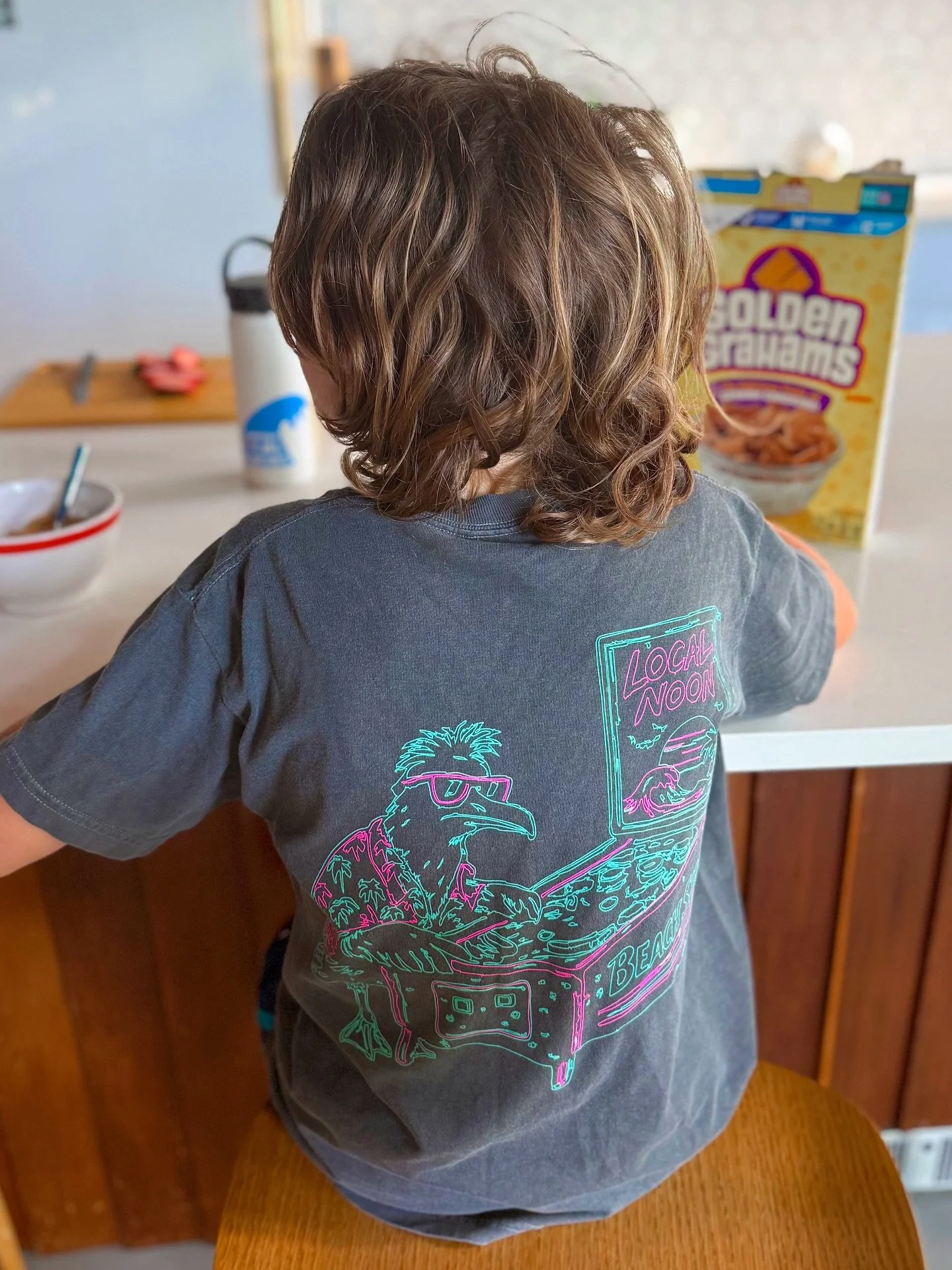 POV: your mom bought Golden Grahams, the suns out, you&rsquo;re about to meet up with your bike boys, and you&rsquo;re wearing a fresh new tee. Wednesday could be worse.