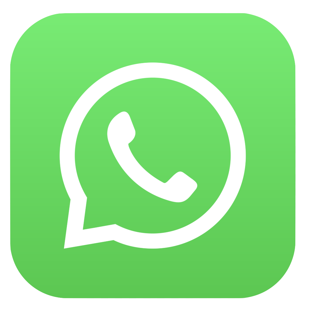 WhatsApp logo with a green background and a white speech bubble containing a white telephone handset icon.