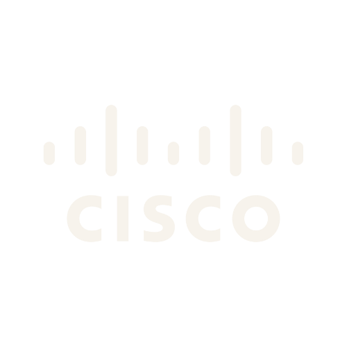 Cisco logo with stylized vertical lines resembling a sound wave above the word 'Cisco' on a black background.
