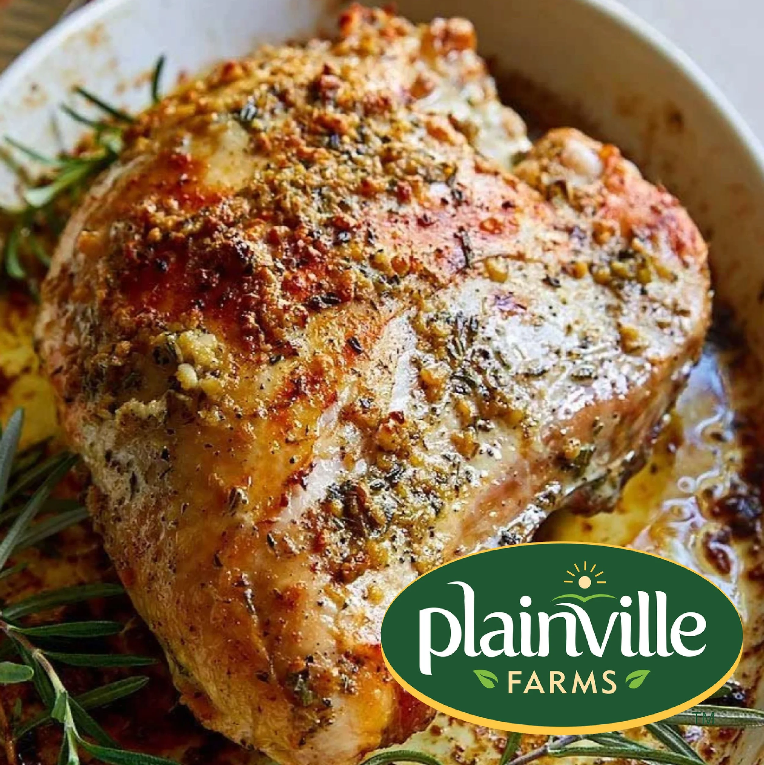 Plainville Farms Fully Cooked Bone-In Turkey Breast (Serves up to 8)