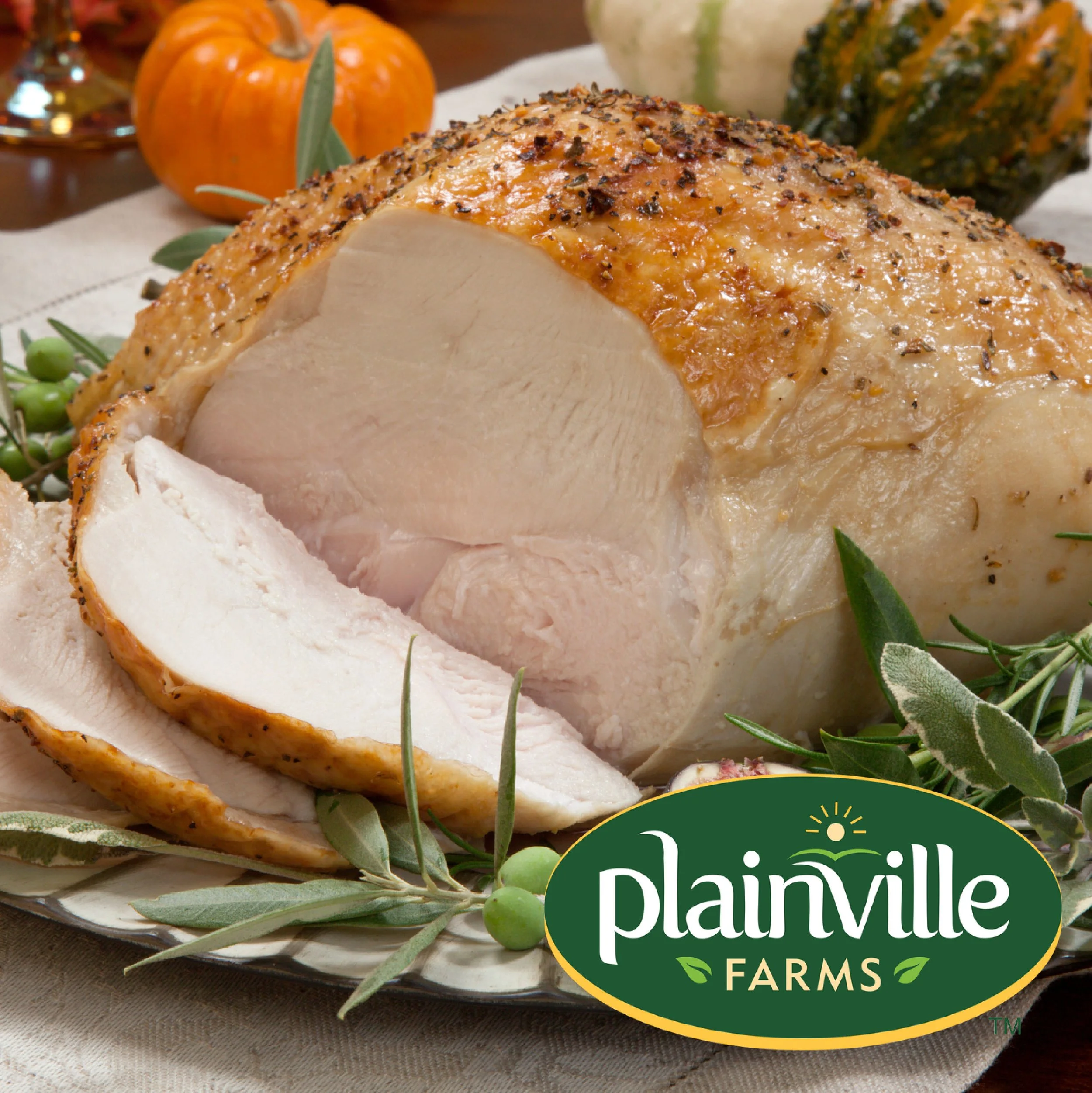 Plainville Farms Fully Cooked Boneless Turkey Breast (Serves up to 6)