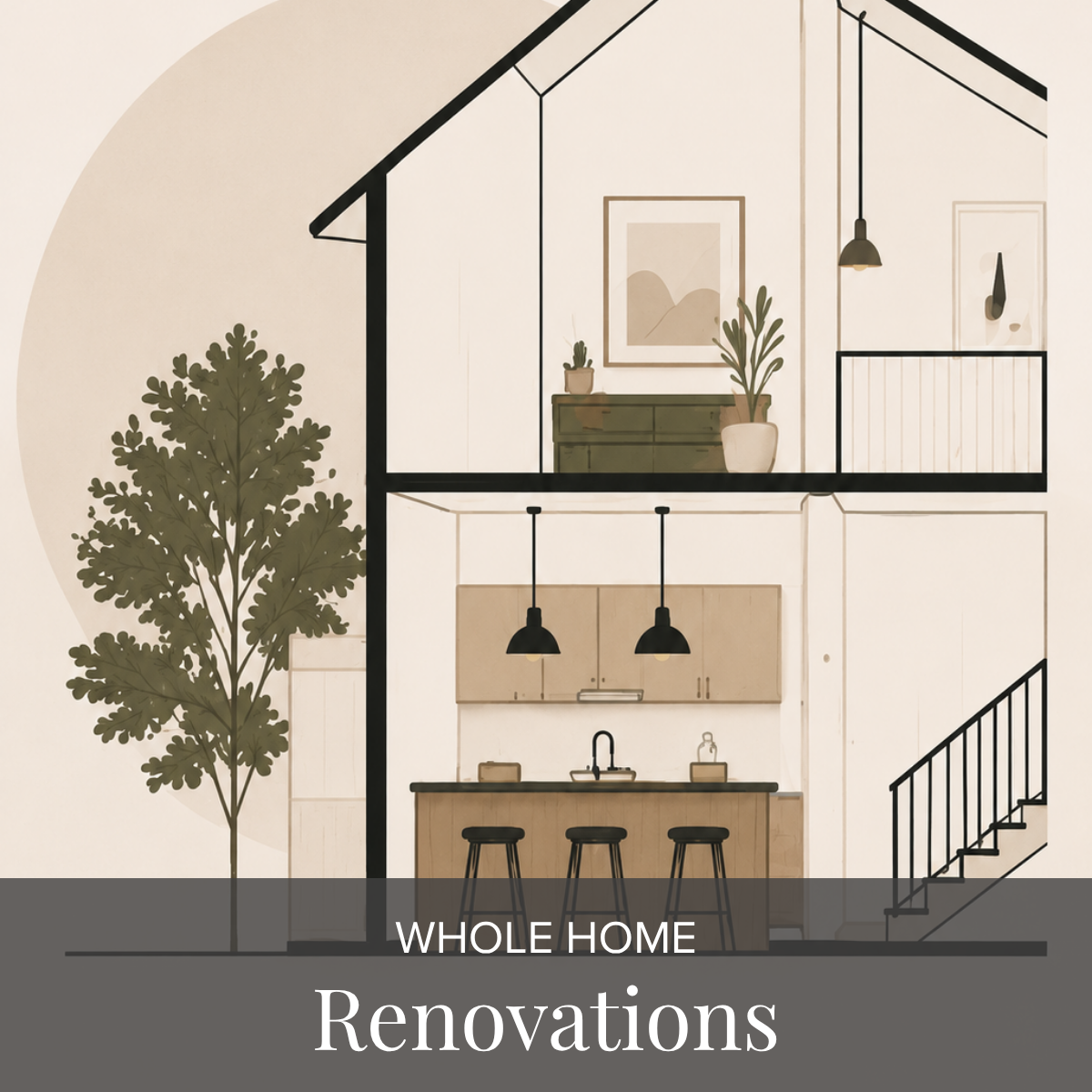 Large-scale renovations spanning multiple living spaces.