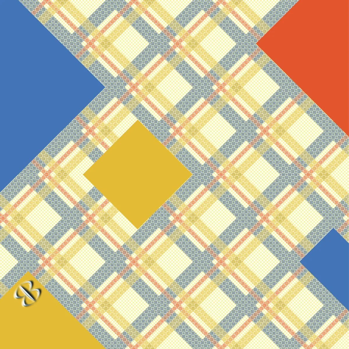 Dettaglio trama Tartan d'archivio, riedizione d'arte su fibre naturali.