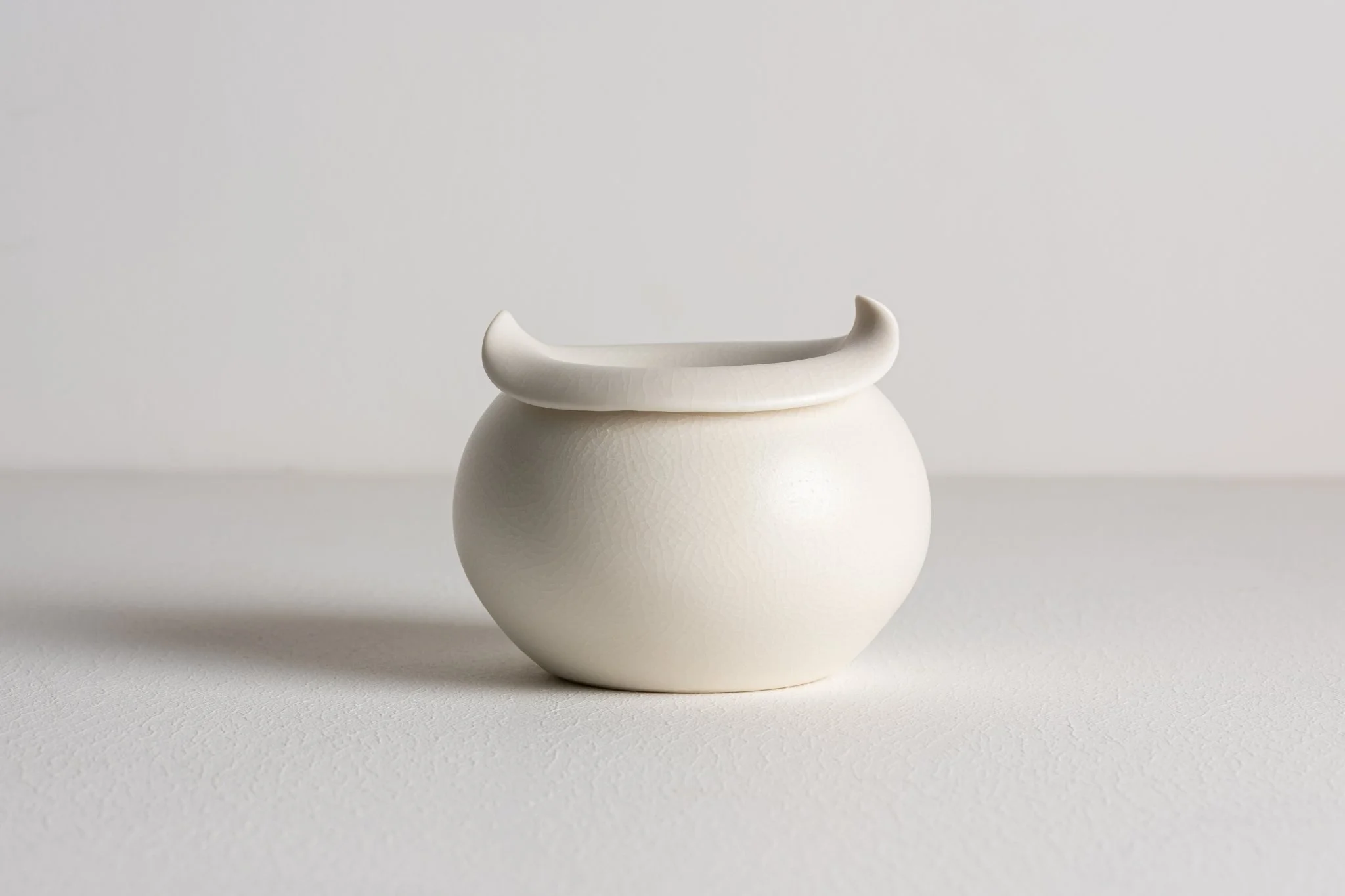 Porcelain Bowl With Curled Lid